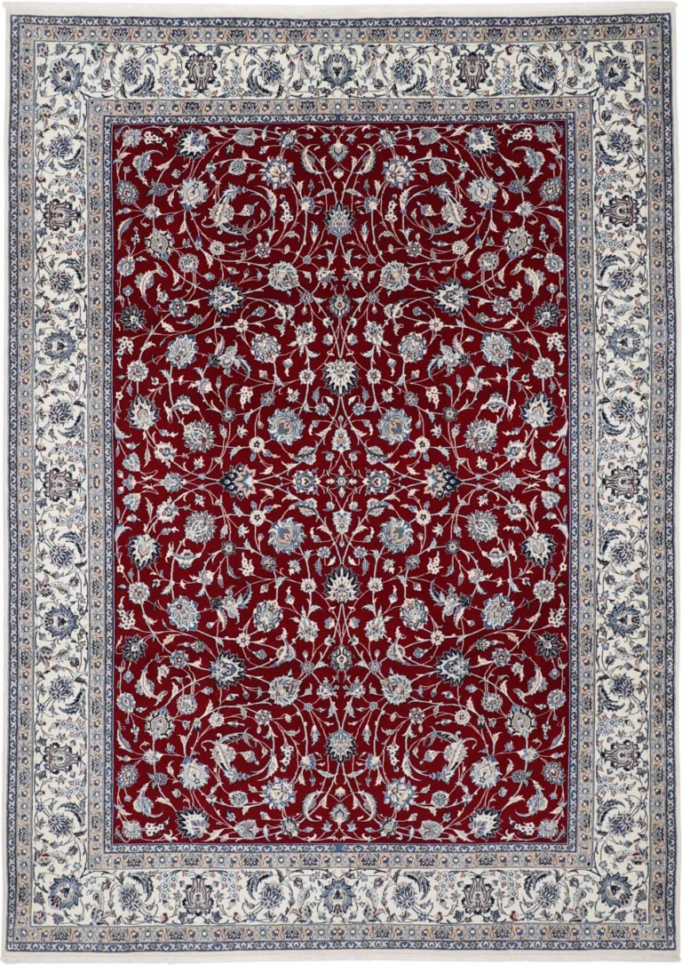 Nain Persian Rug — hand-knotted, 245 × 344 cm, Wool & Silk