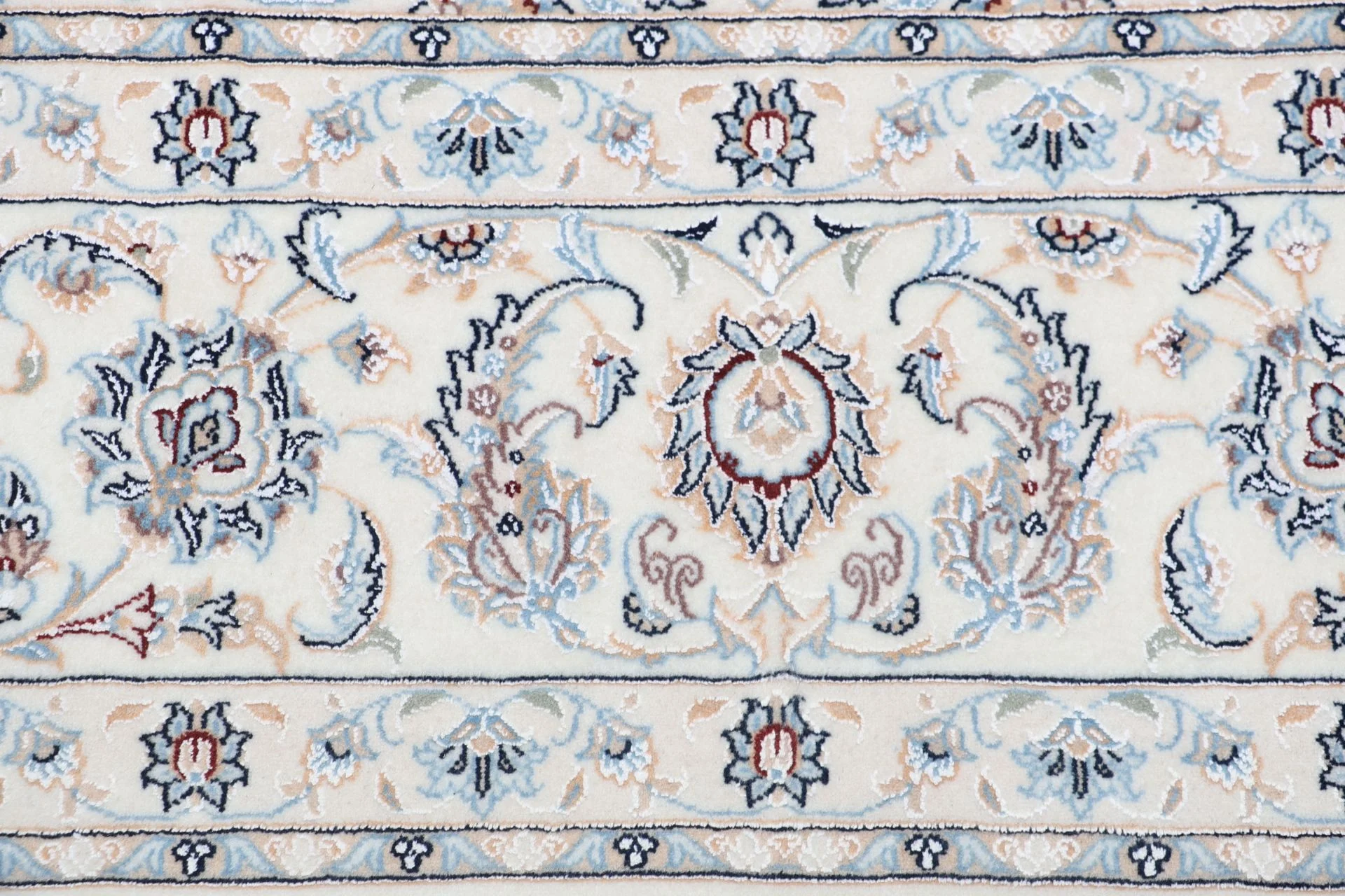 Hand-Knotted Wool & Silk Nain Persian Rug, 247 × 350 cm