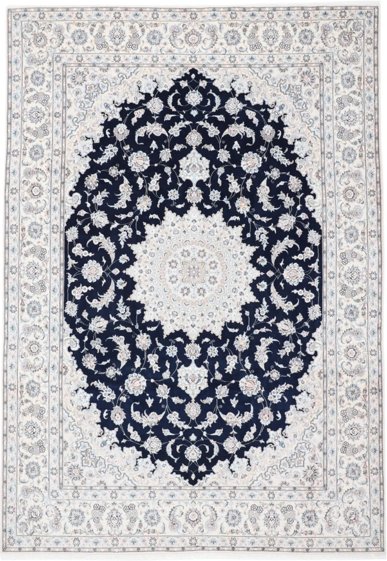Nain Persian Rug — hand-knotted, 250 × 357 cm, Wool & Silk
