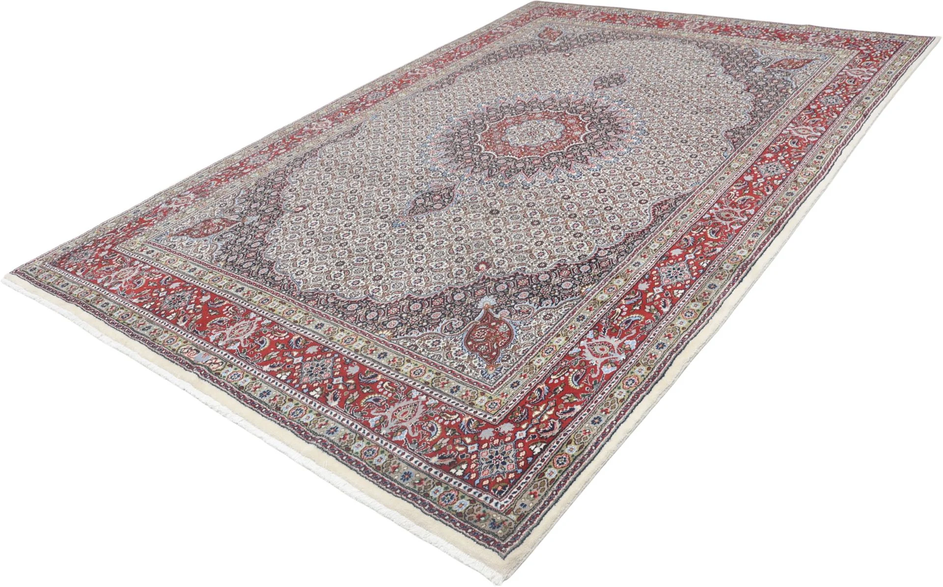 Moud Persian Rug 200 × 303 cm, Wool & Silk, hand-knotted
