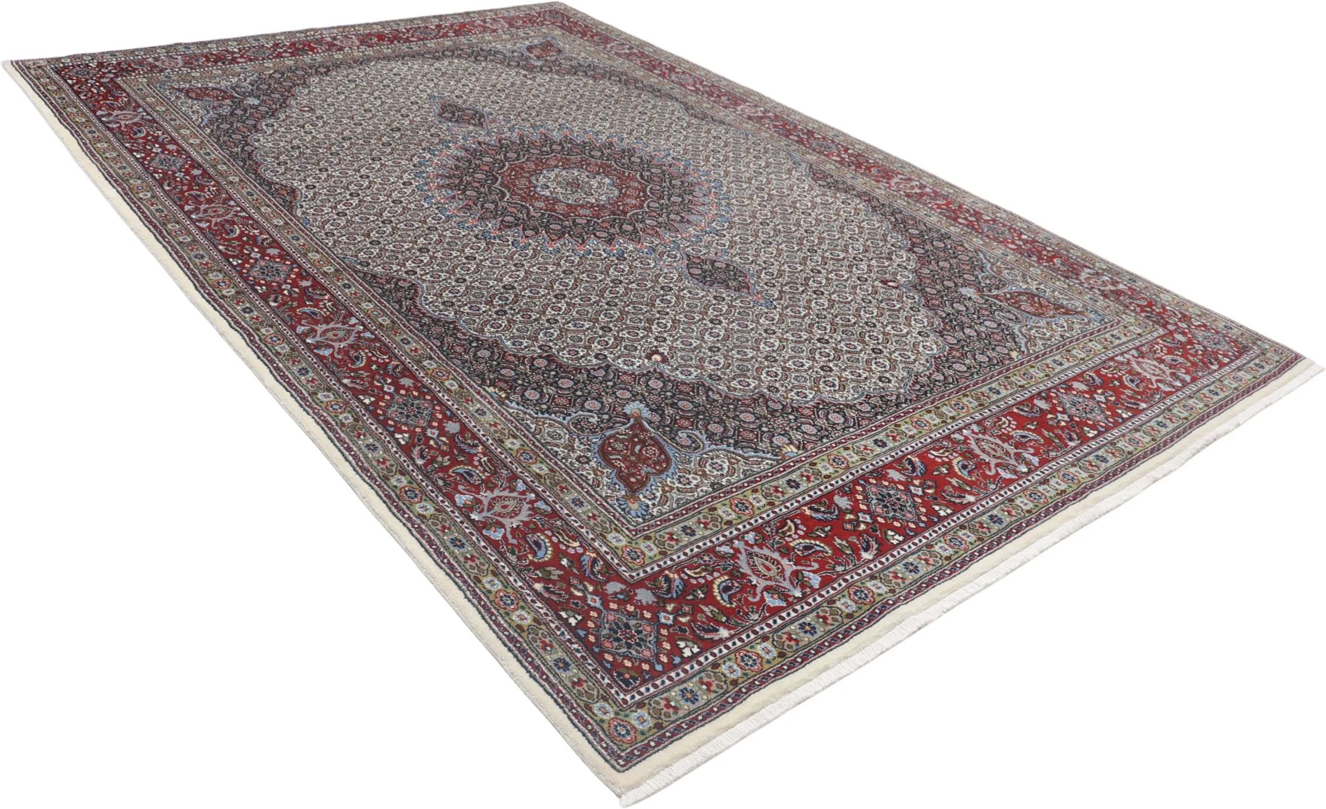 Moud Persian Rug 200 × 303 cm, Wool & Silk, hand-knotted