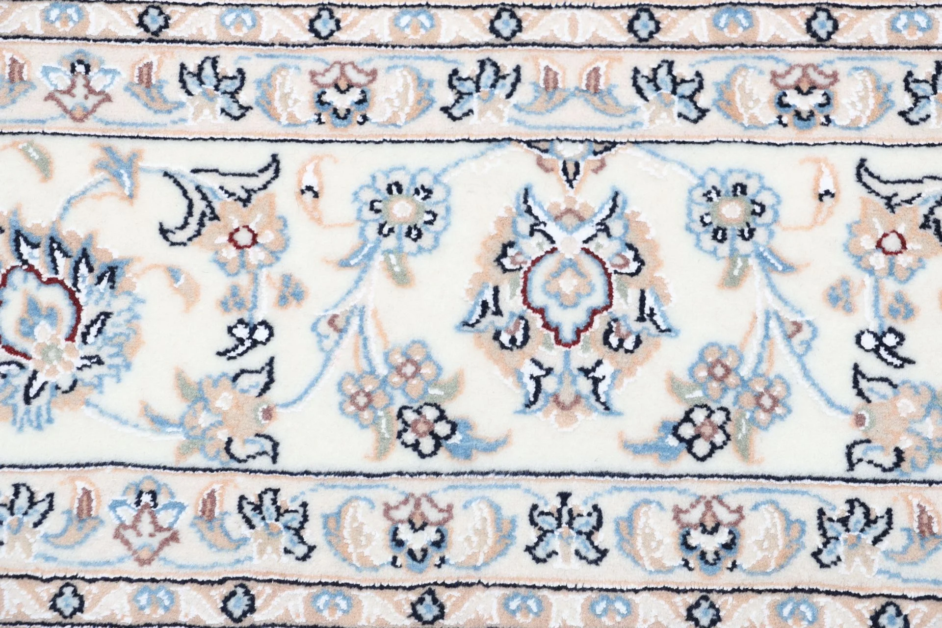 Hand-Knotted Wool & Silk Nain Persian Rug, 200 × 310 cm