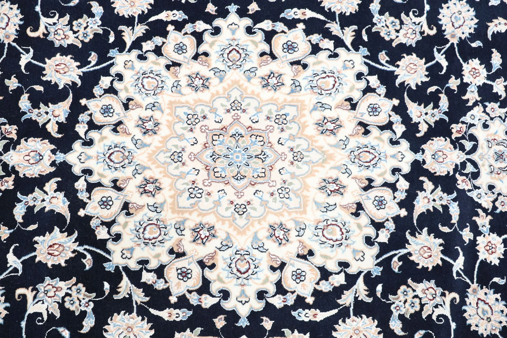 Hand-Knotted Wool & Silk Nain Persian Rug, 200 × 310 cm