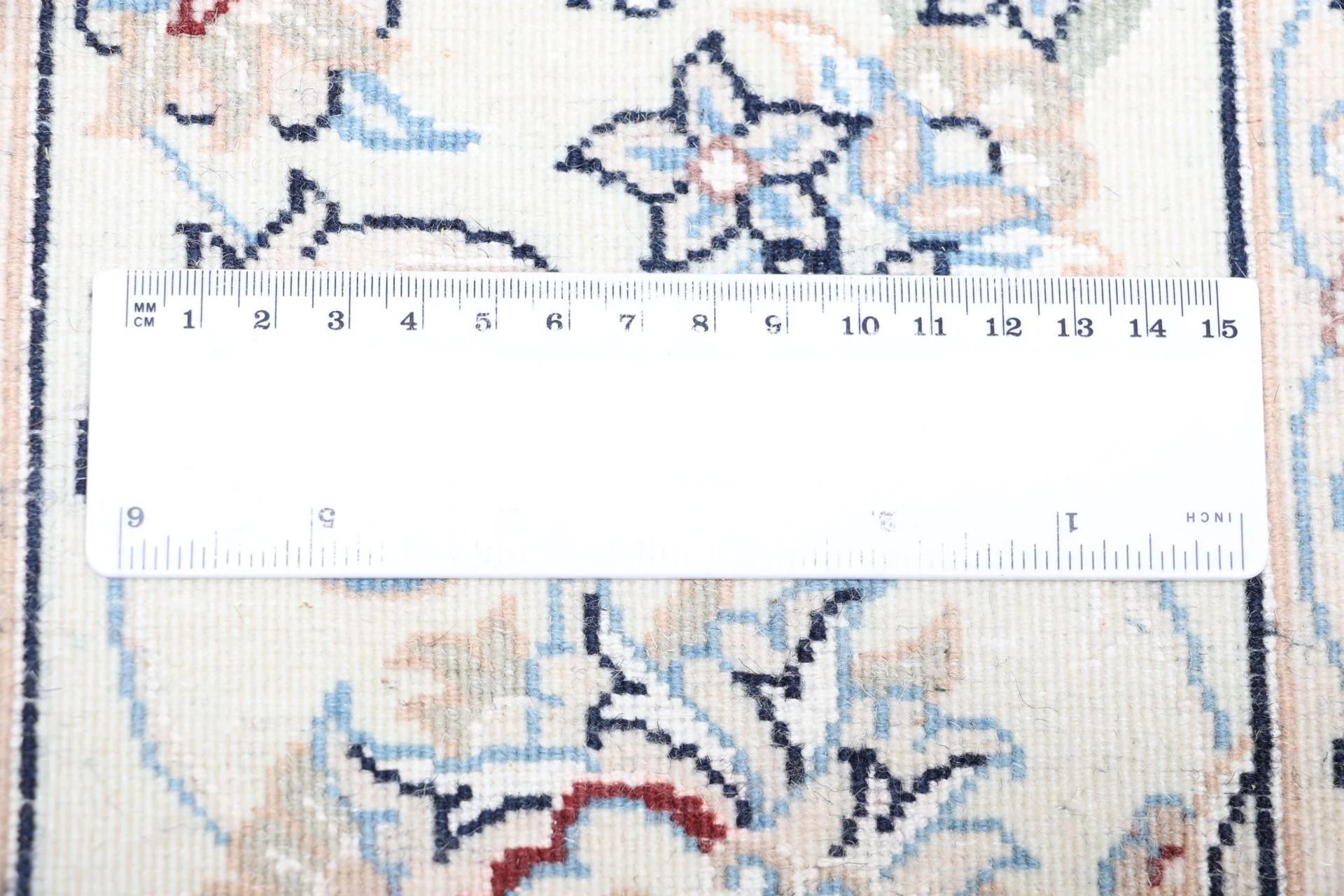 Hand-Knotted Wool & Silk Nain Persian Rug, 200 × 310 cm