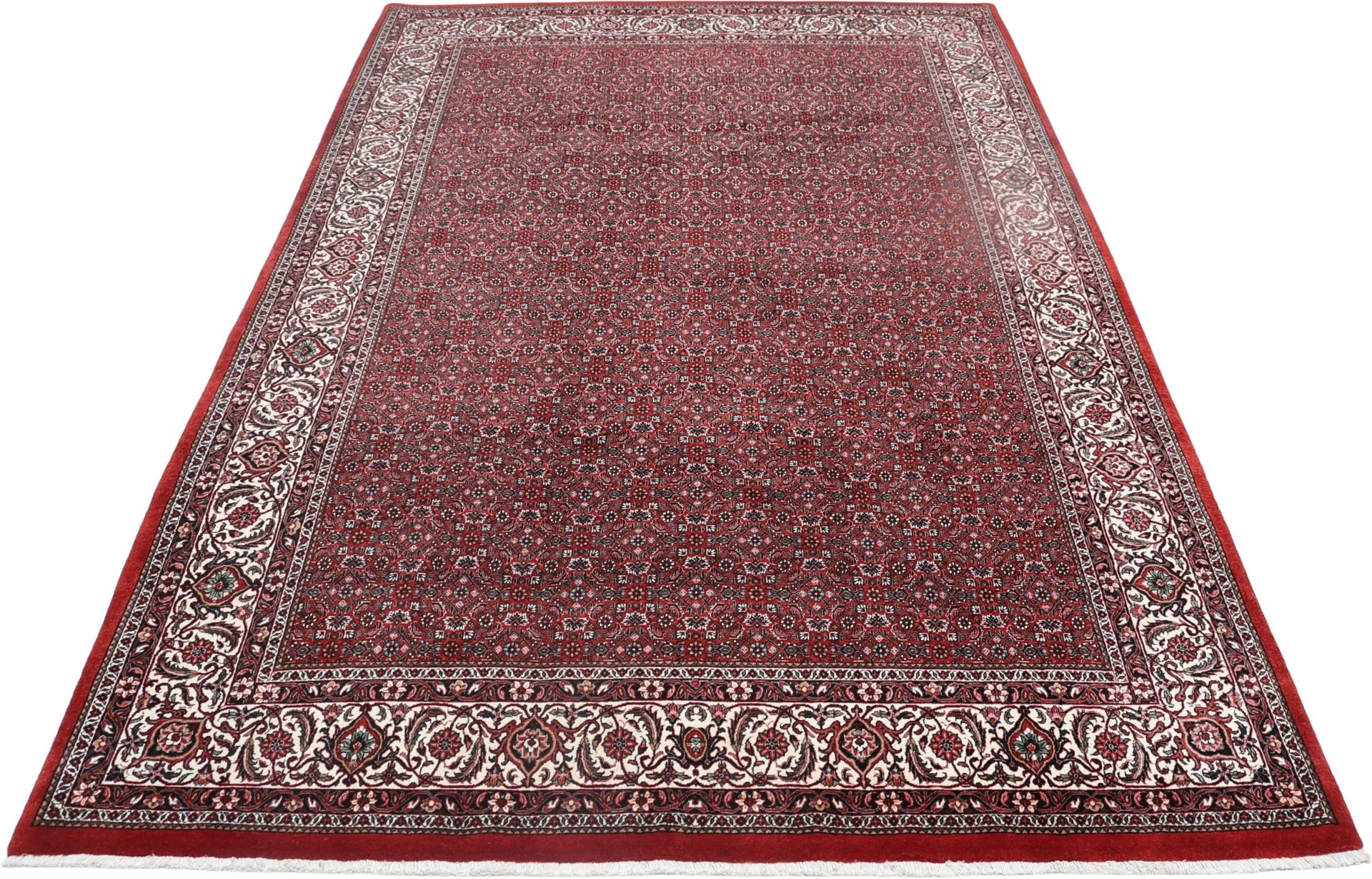 Hand-Knotted Wool & Silk Bijar Persian Rug, 205 × 308 cm
