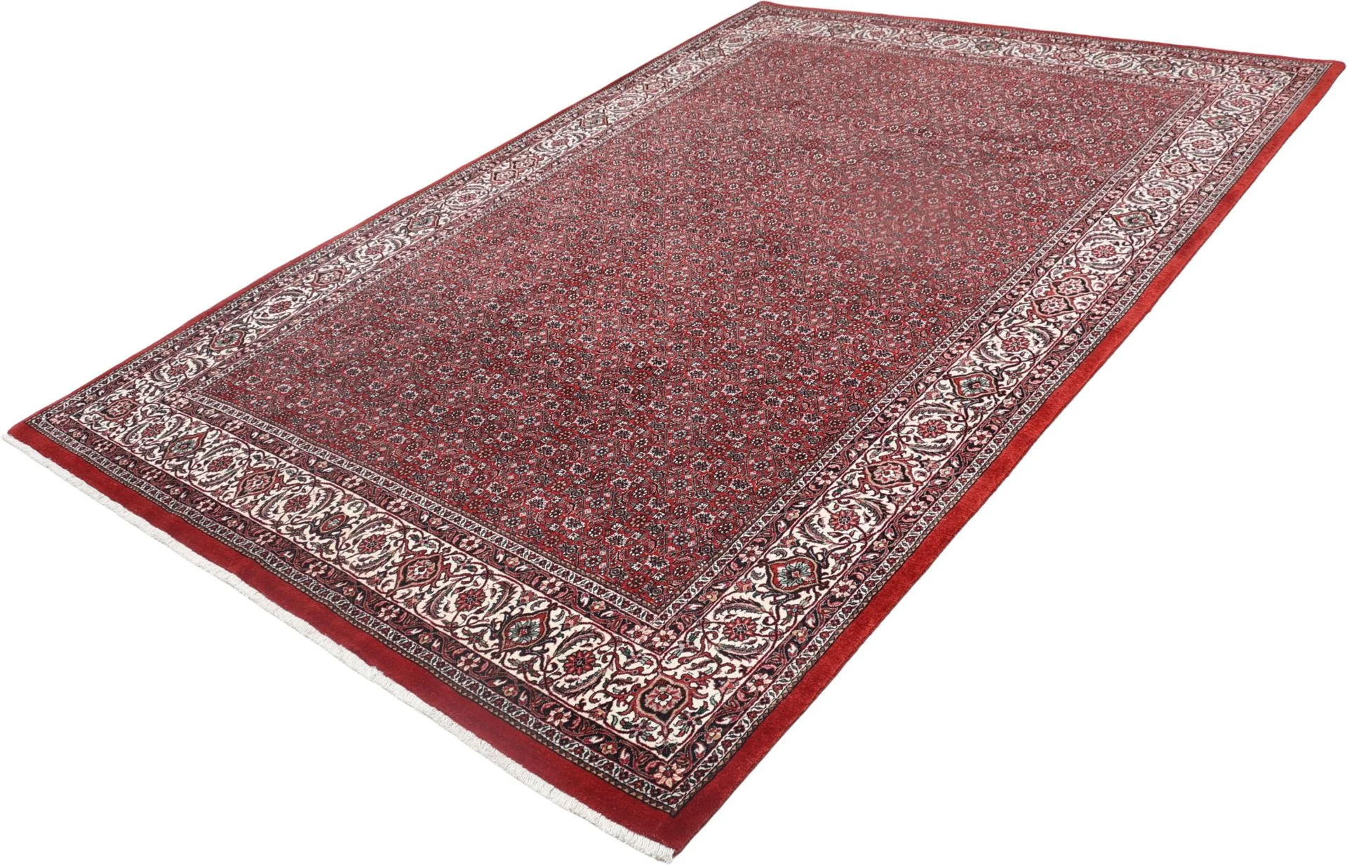Hand-Knotted Wool & Silk Bijar Persian Rug, 205 × 308 cm