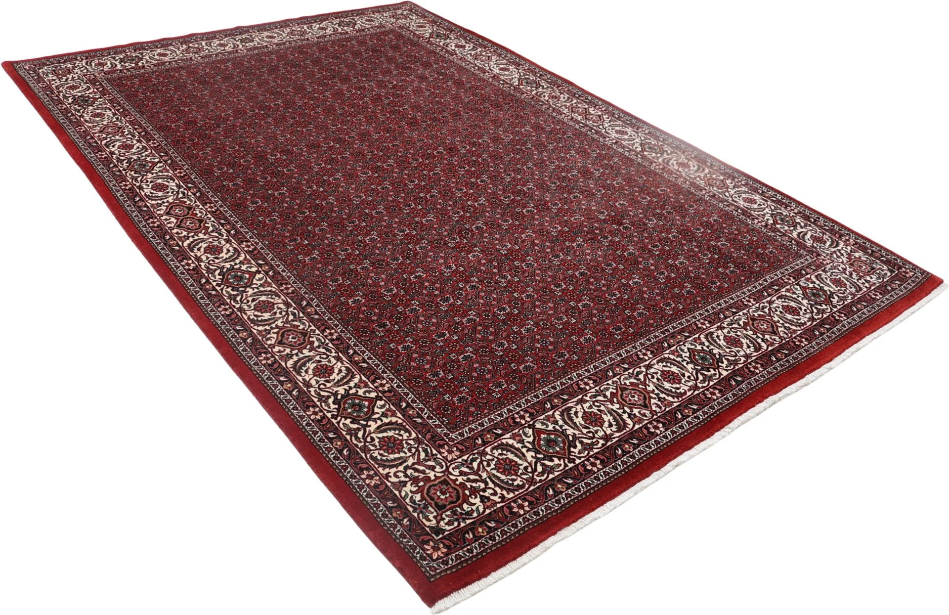 Hand-Knotted Wool & Silk Bijar Persian Rug, 205 × 308 cm
