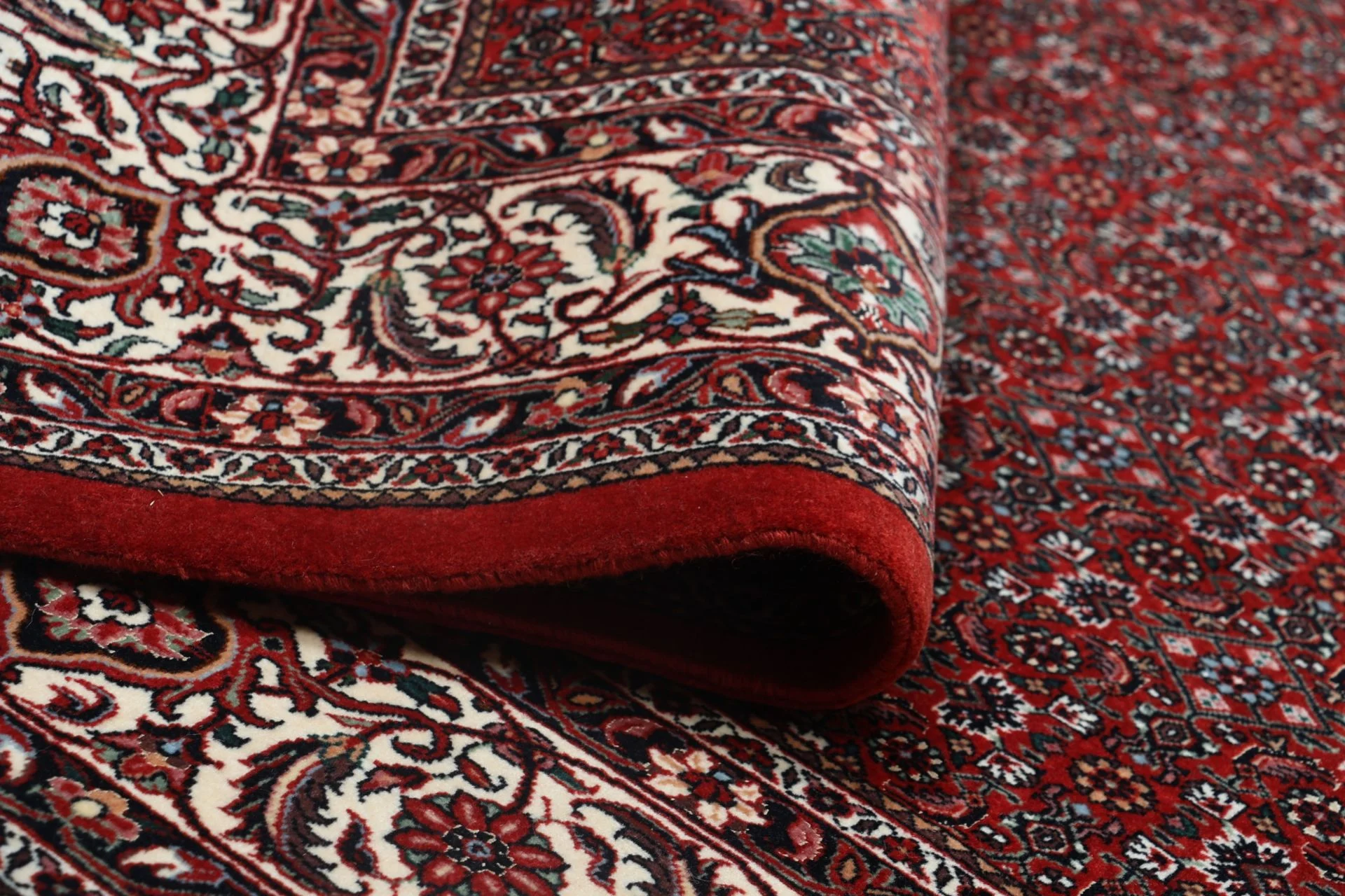 Hand-Knotted Wool & Silk Bijar Persian Rug, 205 × 308 cm