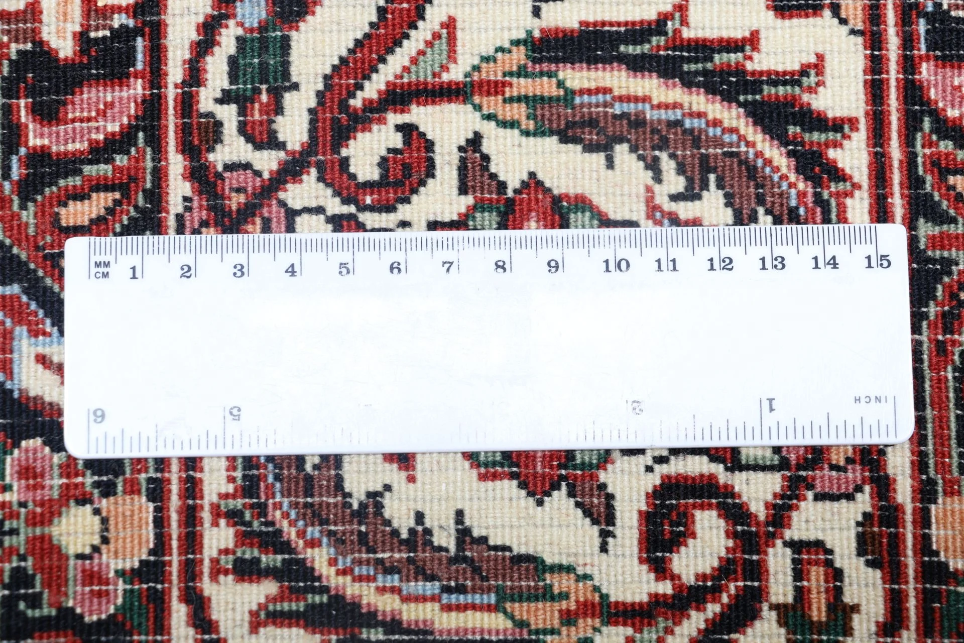 Hand-Knotted Wool & Silk Bijar Persian Rug, 205 × 308 cm
