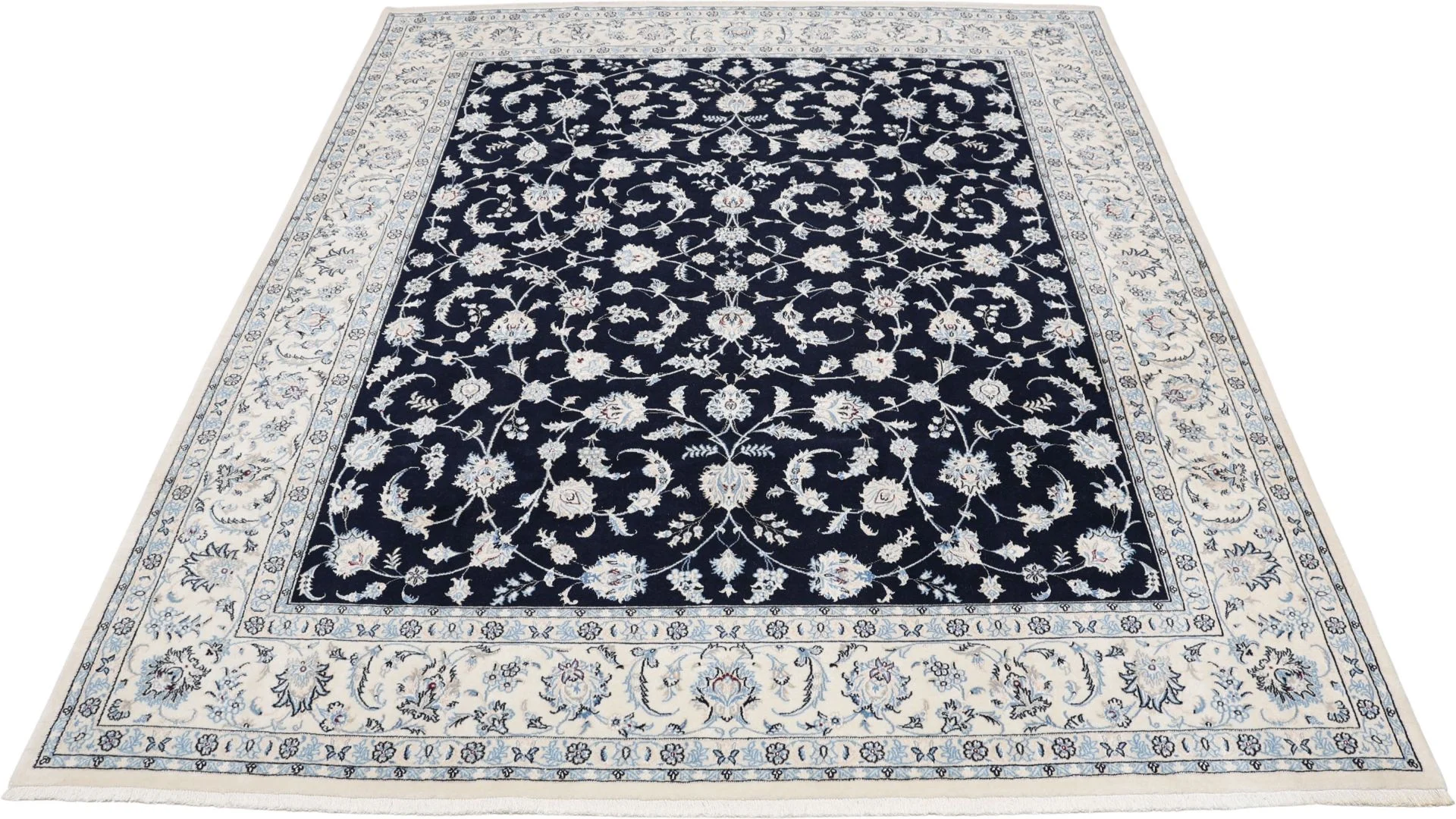 Nain Persian Rug 224 × 270 cm, Wool & Silk, hand-knotted