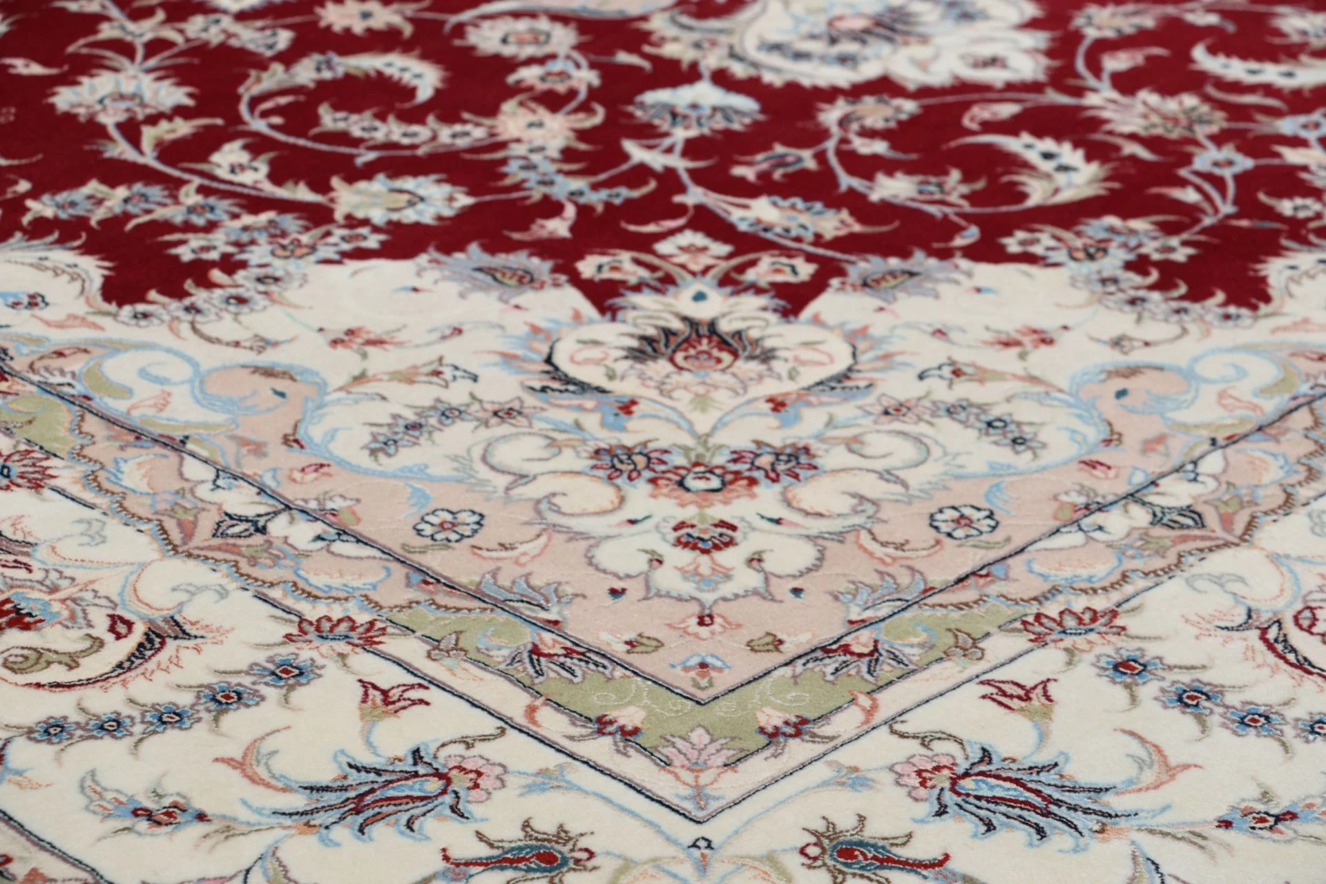 Hand-Knotted Wool & Silk Tabriz Persian Rug, 250 × 345 cm