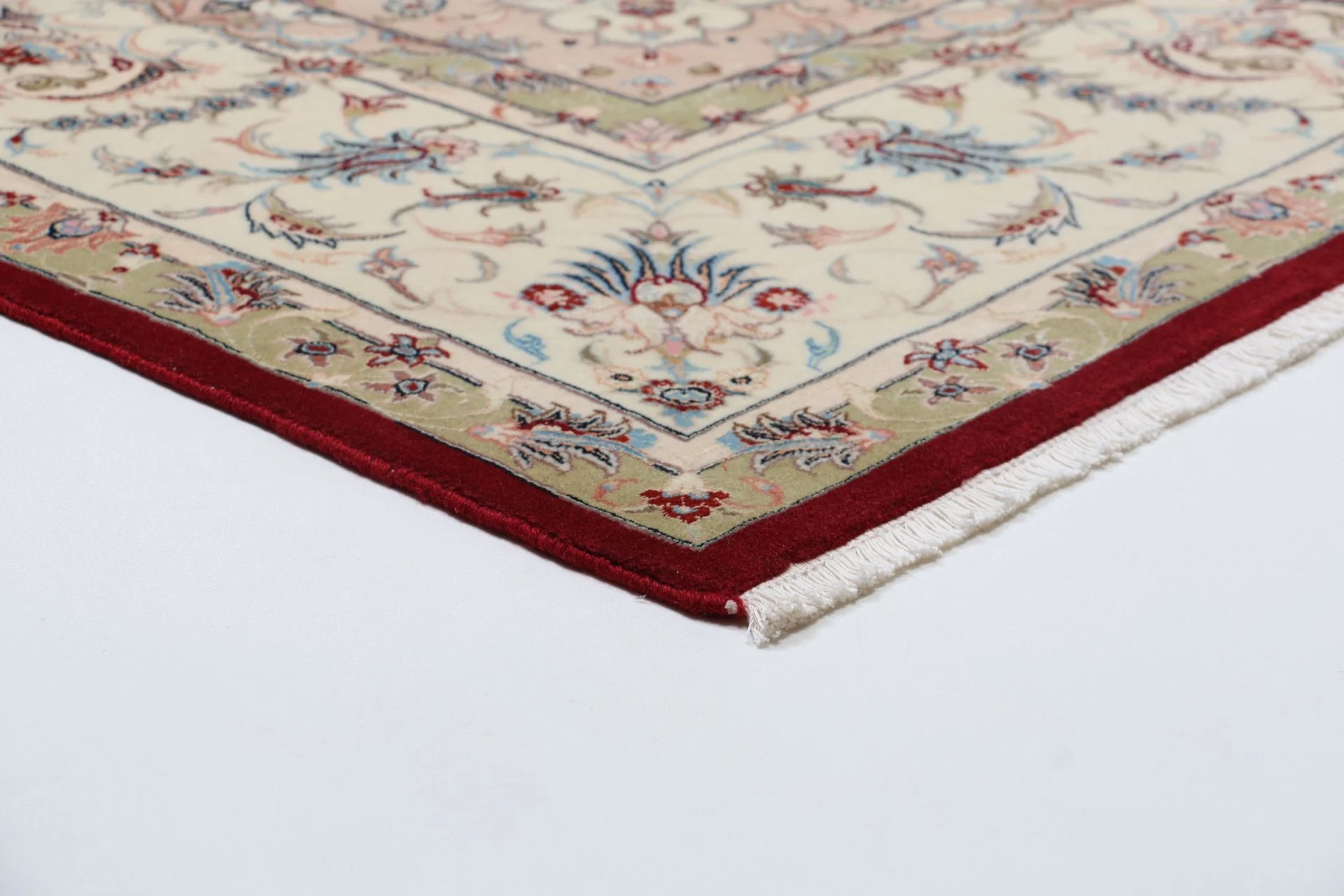 Hand-Knotted Wool & Silk Tabriz Persian Rug, 250 × 345 cm