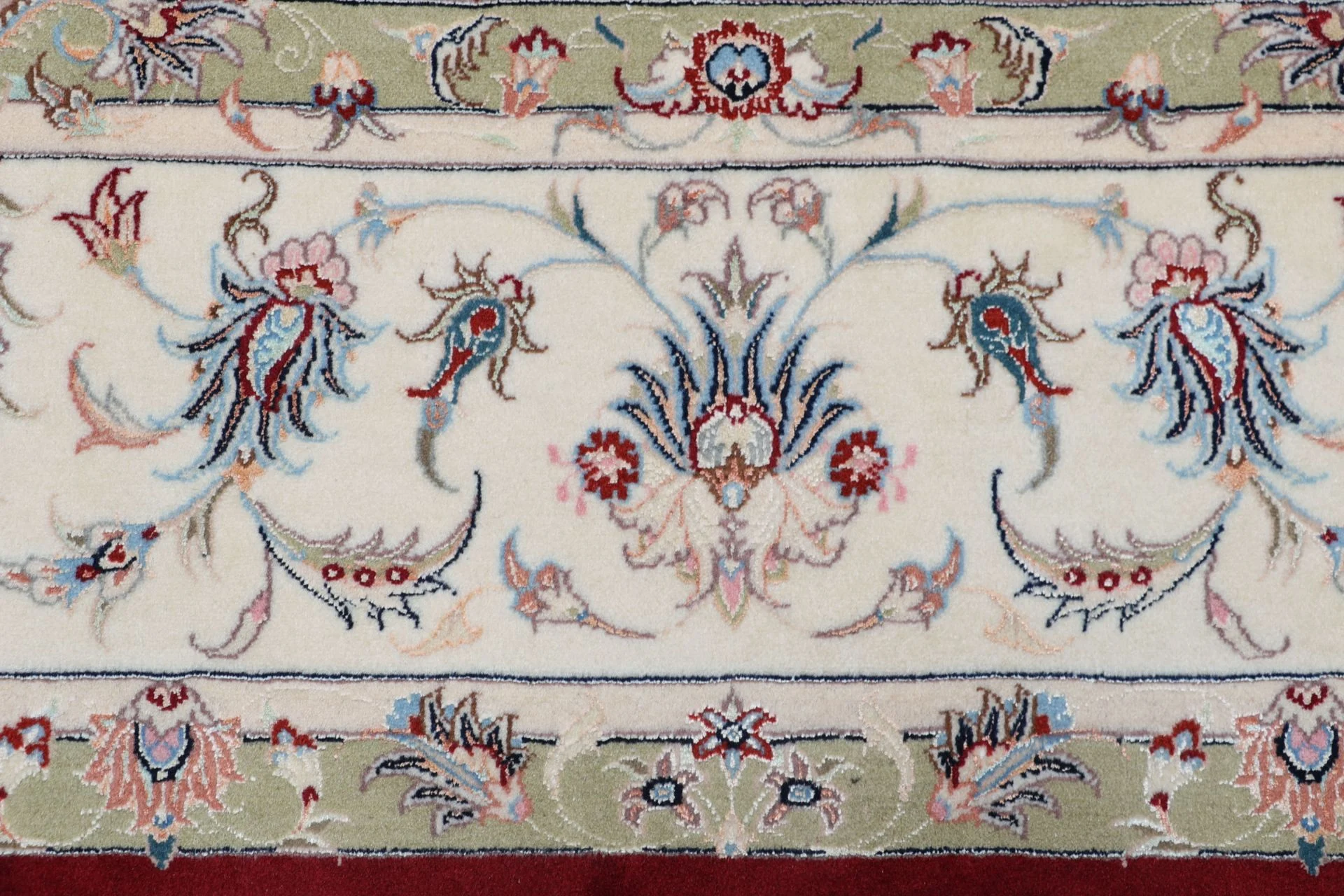 Hand-Knotted Wool & Silk Tabriz Persian Rug, 250 × 345 cm