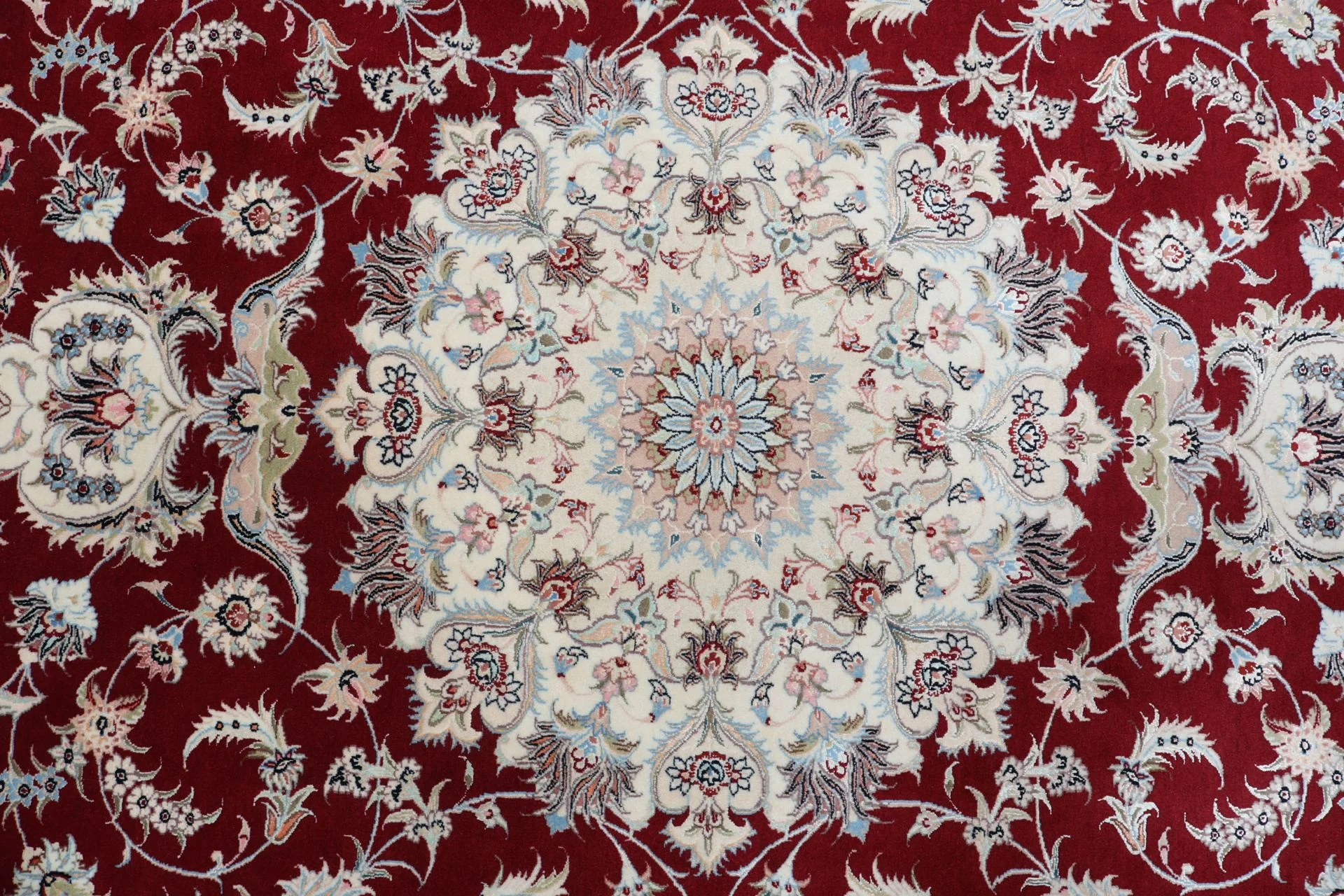 Hand-Knotted Wool & Silk Tabriz Persian Rug, 250 × 345 cm