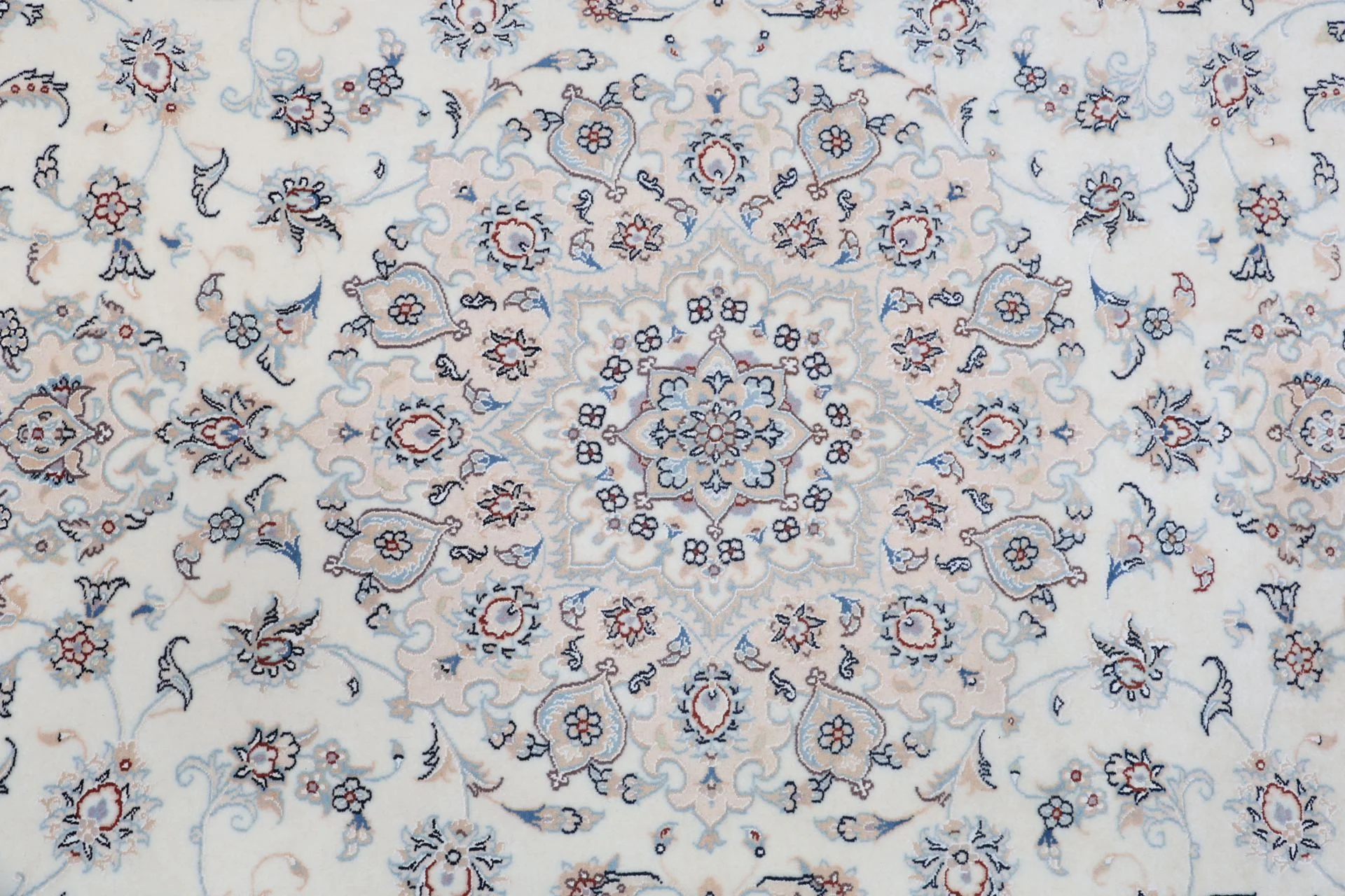 Hand-Knotted Wool & Silk Nain Persian Rug, 197 × 306 cm