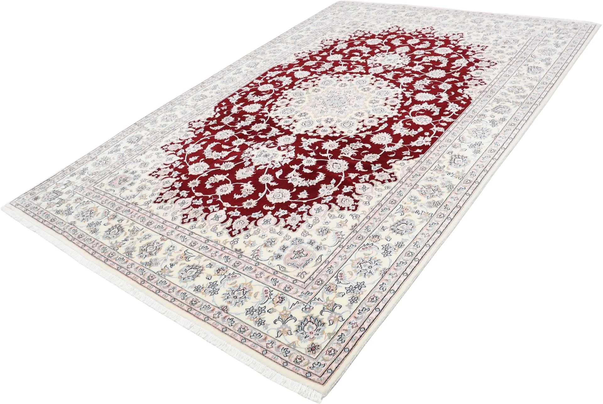 Nain Persian Rug — hand-knotted, 204 × 306 cm, Wool & Silk