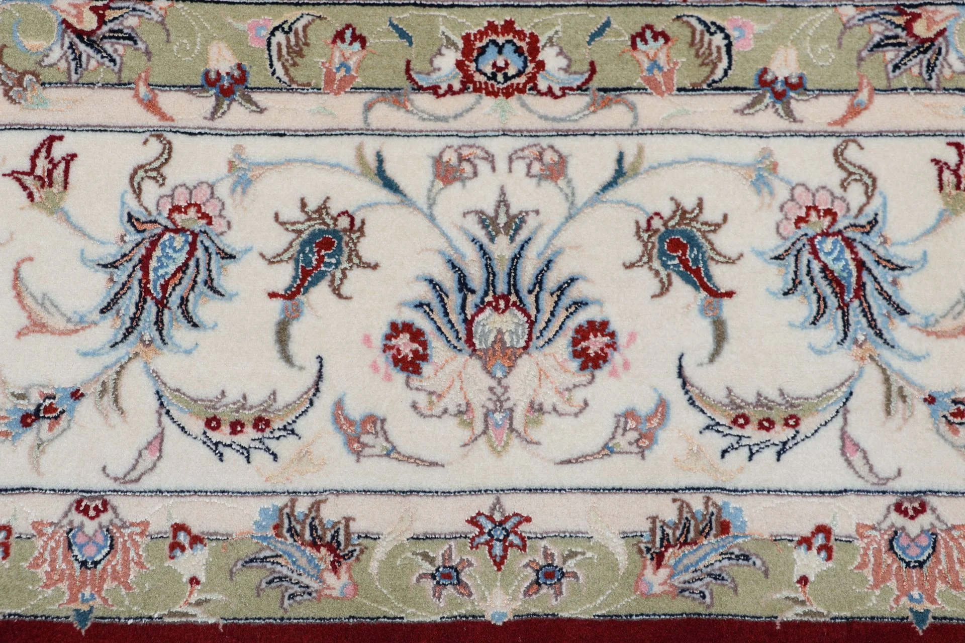 Hand-Knotted Wool & Silk Tabriz Persian Rug, 248 × 343 cm