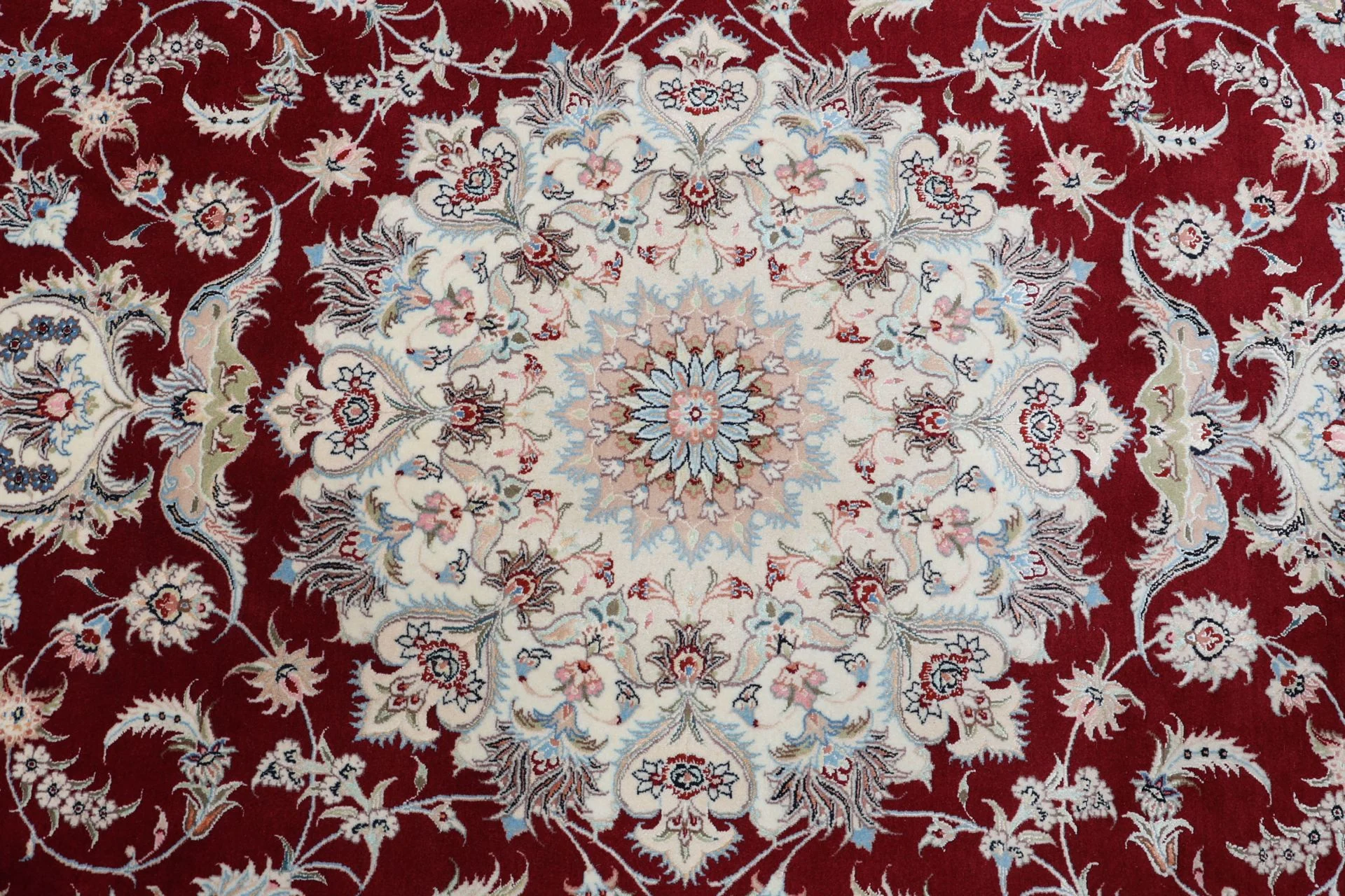 Hand-Knotted Wool & Silk Tabriz Persian Rug, 248 × 343 cm
