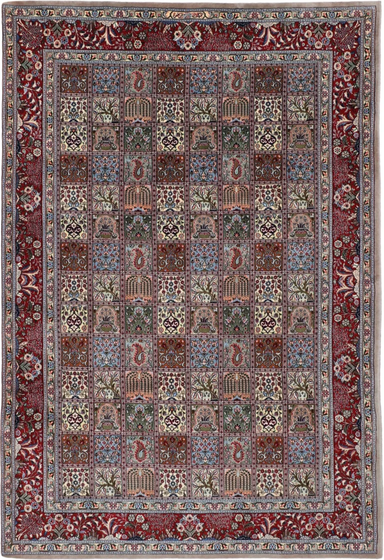 Moud Persian Rug — hand-knotted, 210 × 300 cm, Wool & Silk