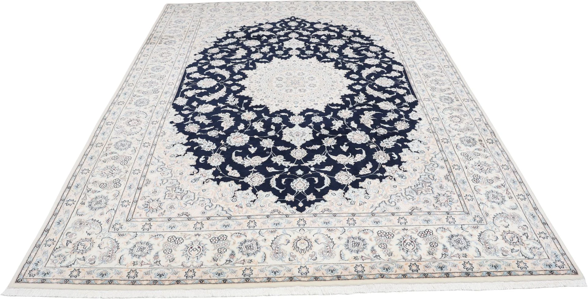 Nain Persian Rug 250 × 350 cm, Wool & Silk, hand-knotted