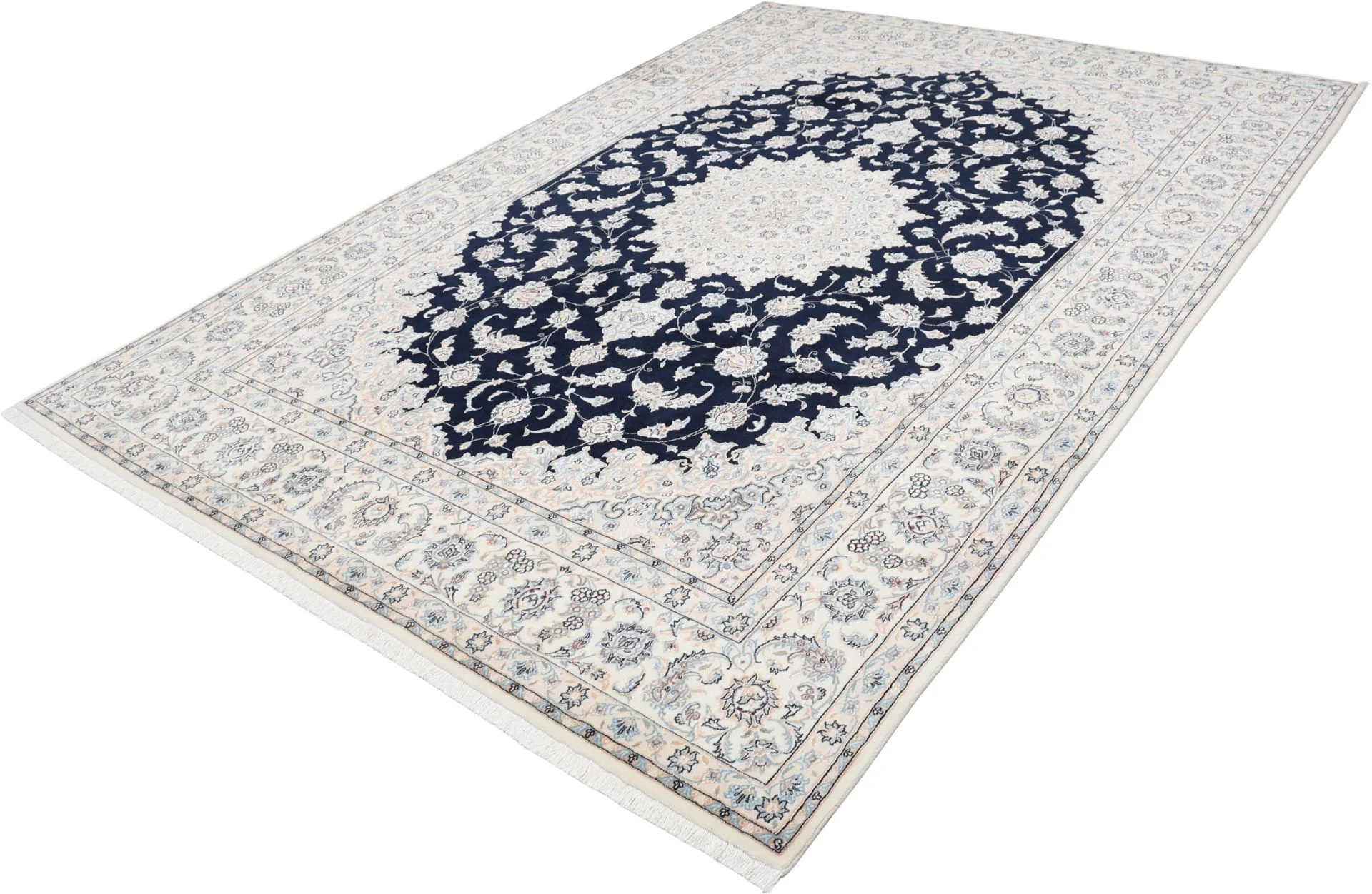 Nain Persian Rug 250 × 350 cm, Wool & Silk, hand-knotted