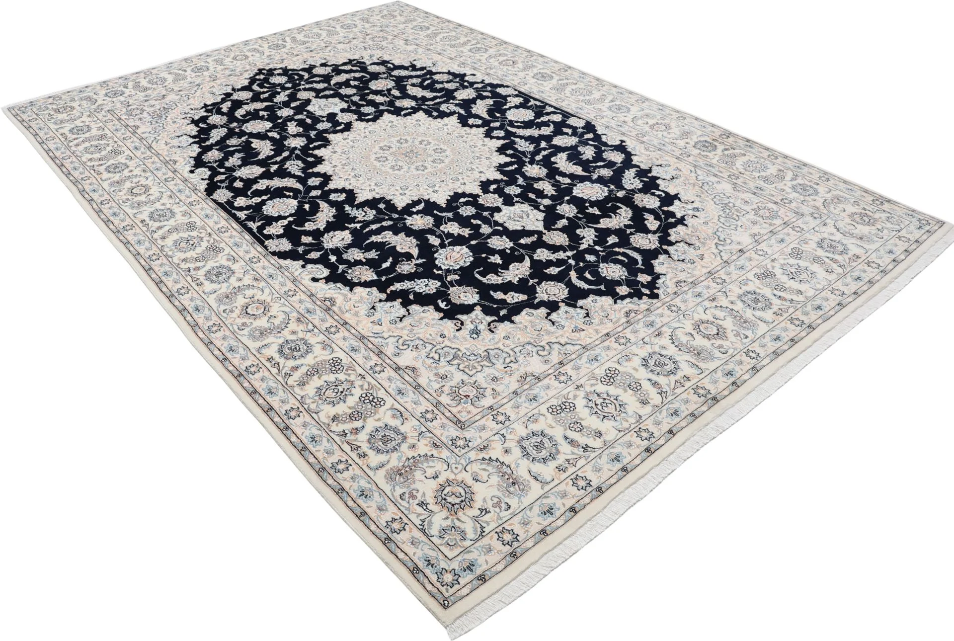 Nain Persian Rug 250 × 350 cm, Wool & Silk, hand-knotted