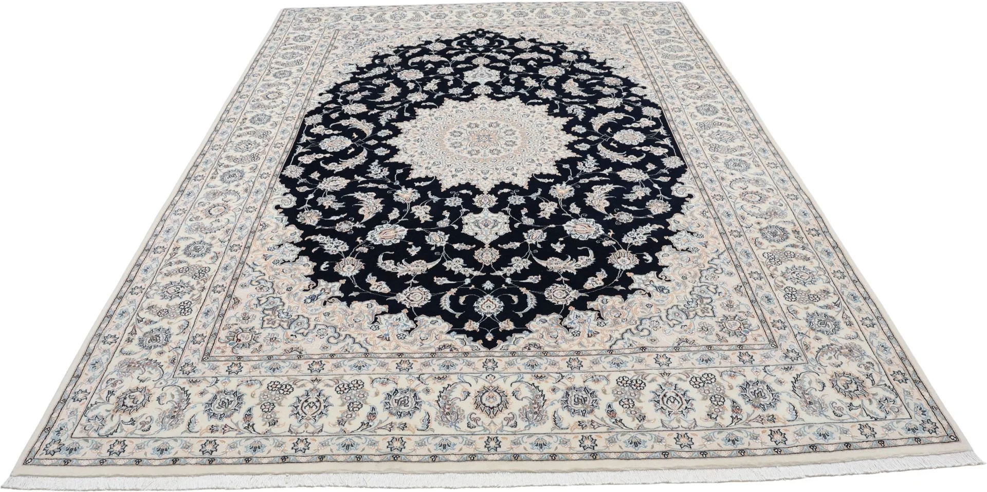 Nain Persian Rug 250 × 350 cm, Wool & Silk, hand-knotted