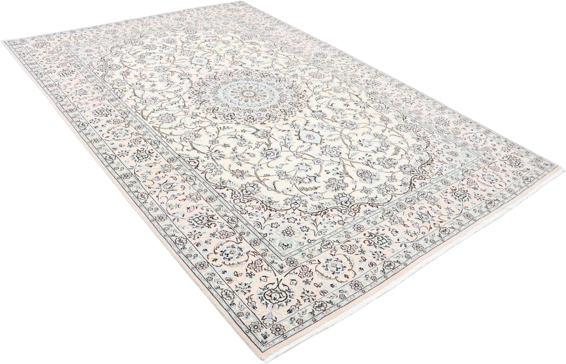 perserteppich-nain-202-x-310-cm-schurwolle-und-seide-handgeknupft-33 Nain Persian Rug — hand-knotted, 202 × 310 cm, Wool & Silk