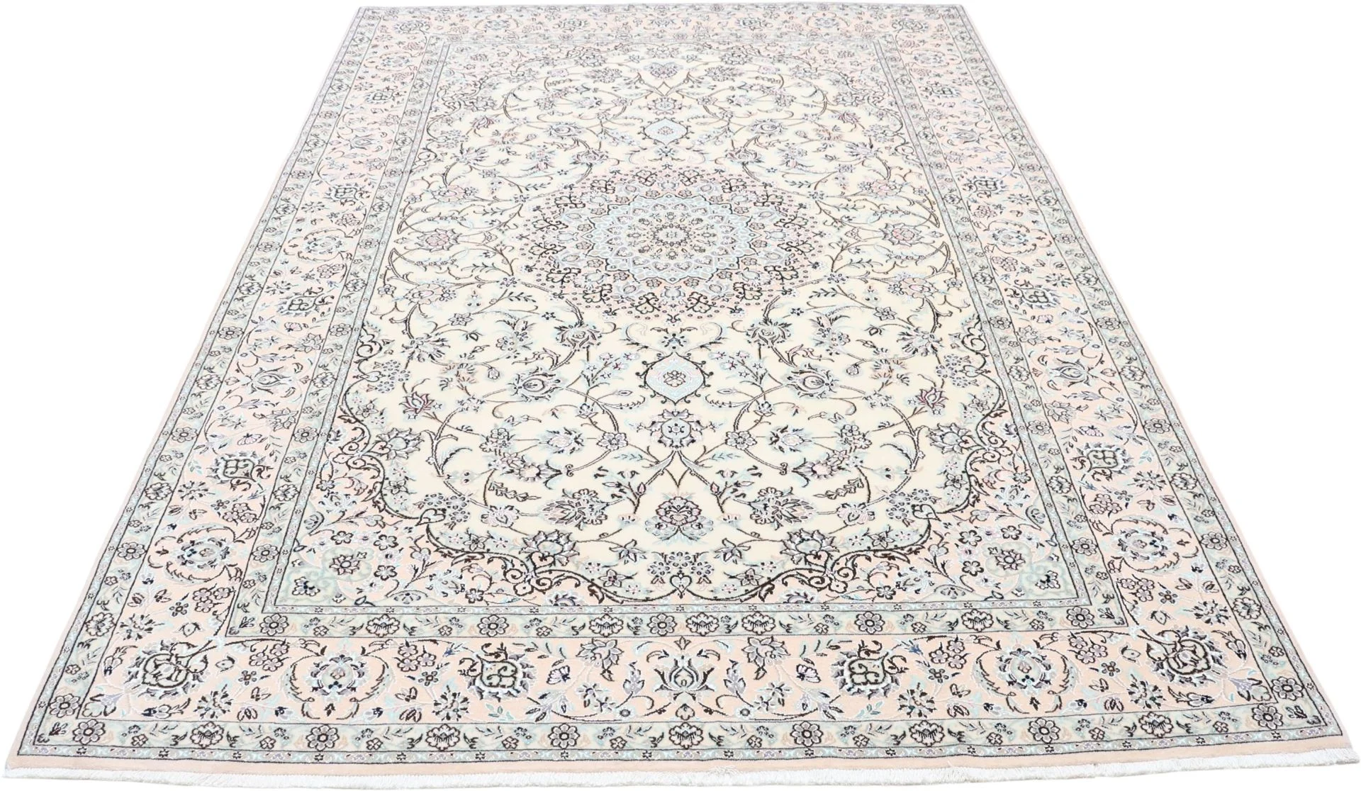perserteppich-nain-202-x-310-cm-schurwolle-und-seide-handgeknupft-45 Nain Persian Rug — hand-knotted, 202 × 310 cm, Wool & Silk