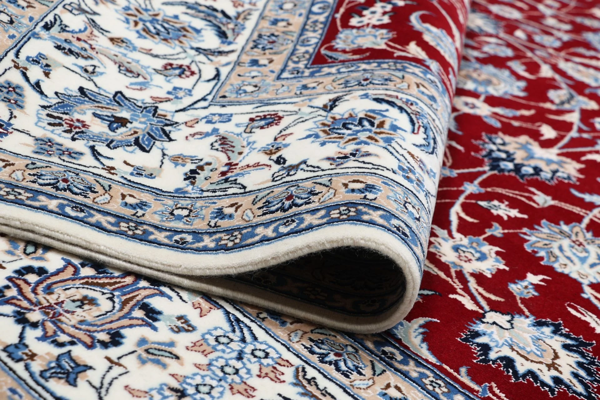 Nain Persian Rug — hand-knotted, 245 × 344 cm, Wool & Silk