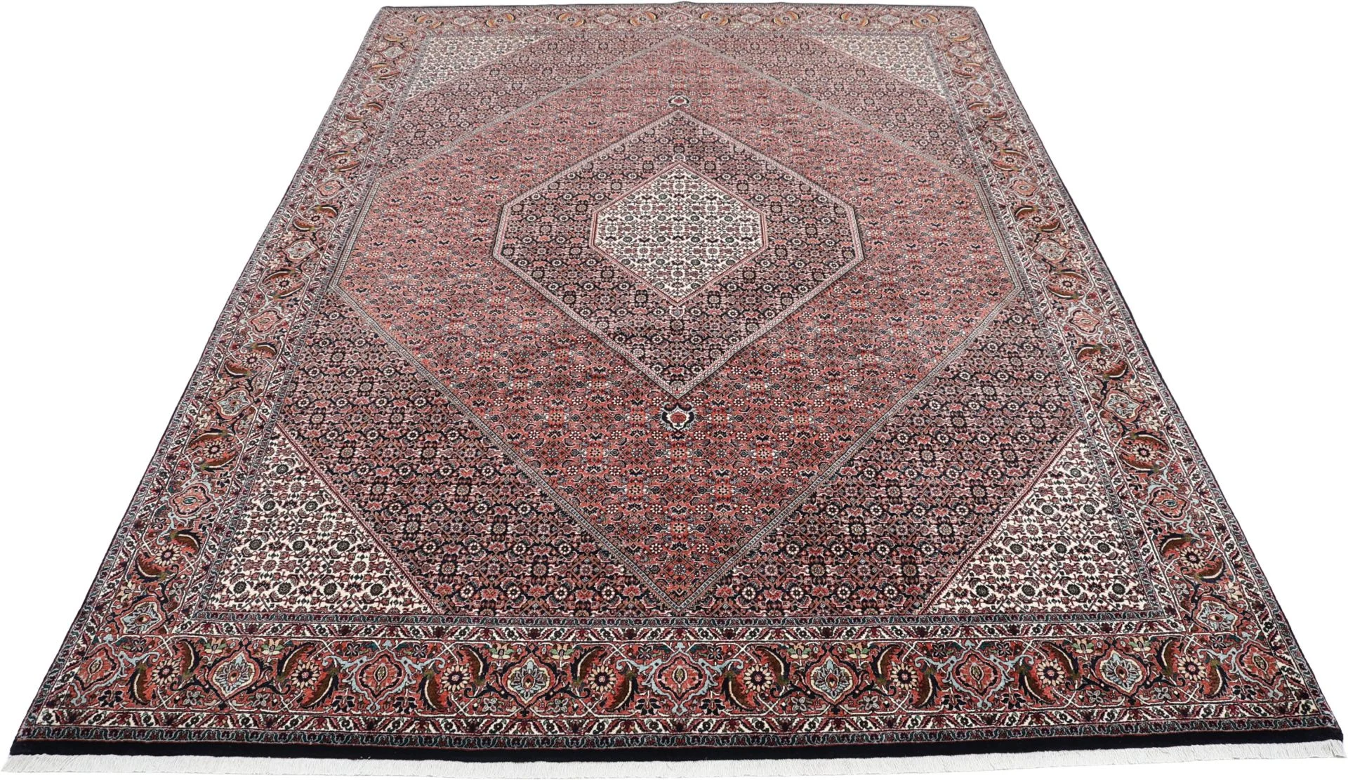 Bijar Persian Rug — hand-knotted, 253 × 355 cm, Wool & Silk
