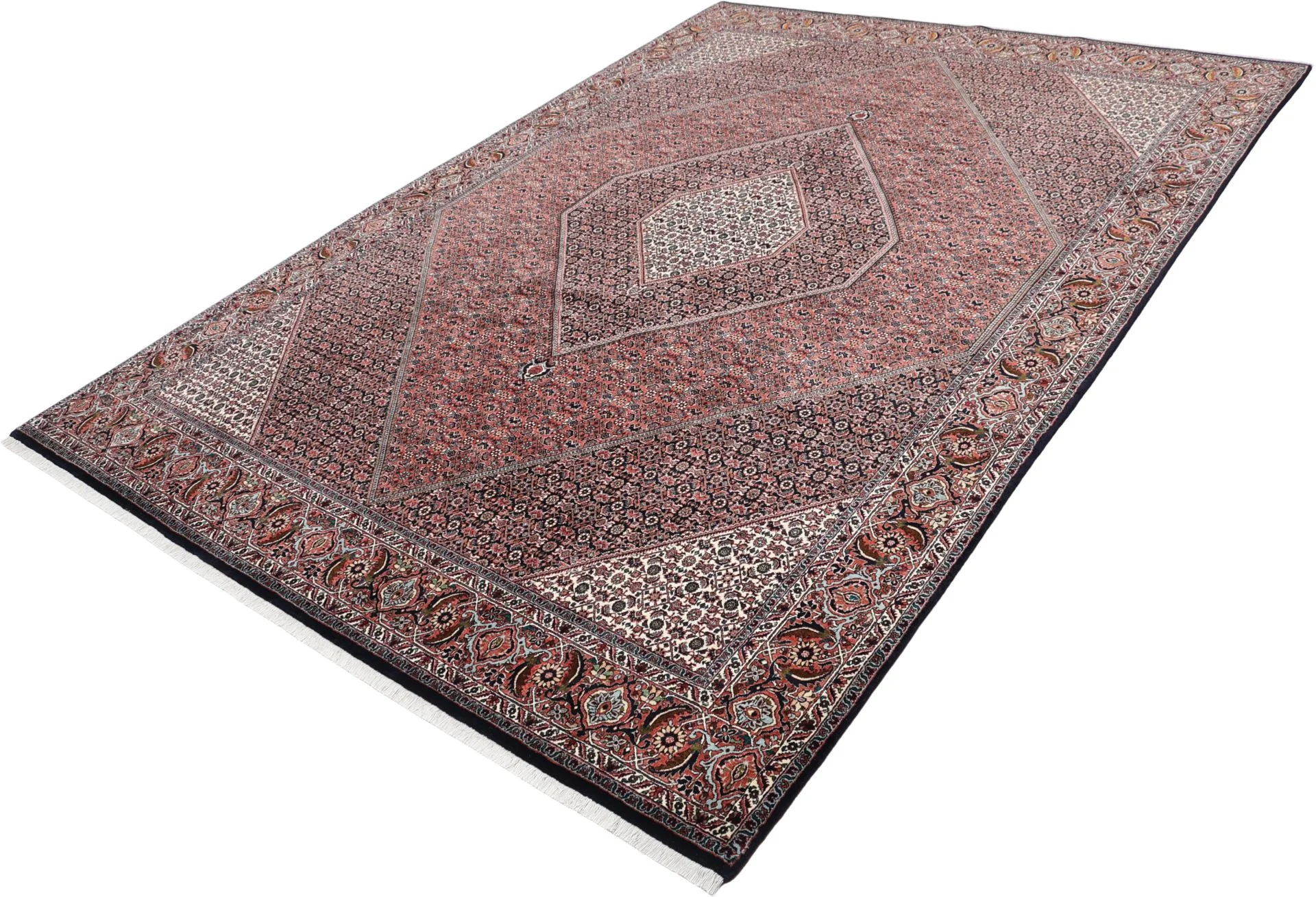Bijar Persian Rug — hand-knotted, 253 × 355 cm, Wool & Silk