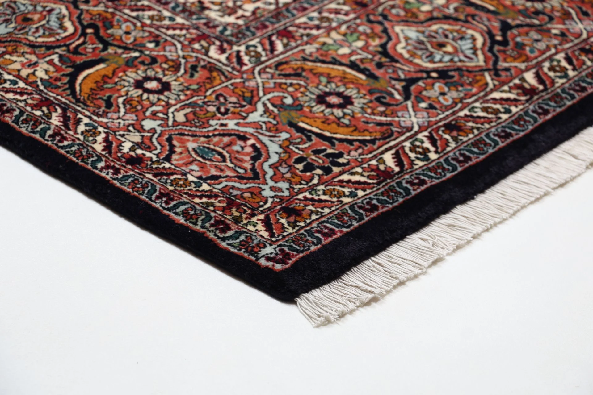 Bijar Persian Rug — hand-knotted, 253 × 355 cm, Wool & Silk