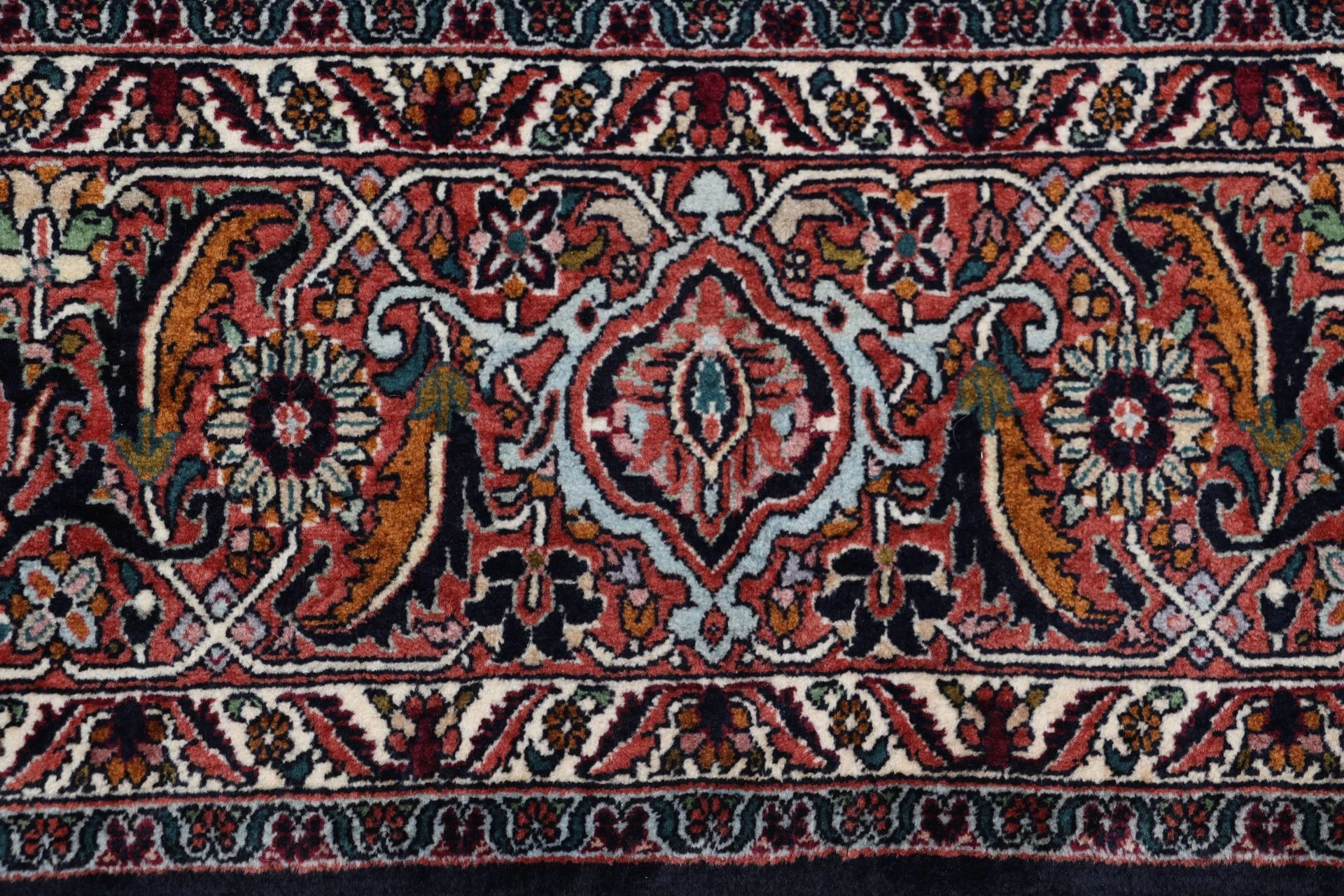 Bijar Persian Rug — hand-knotted, 253 × 355 cm, Wool & Silk