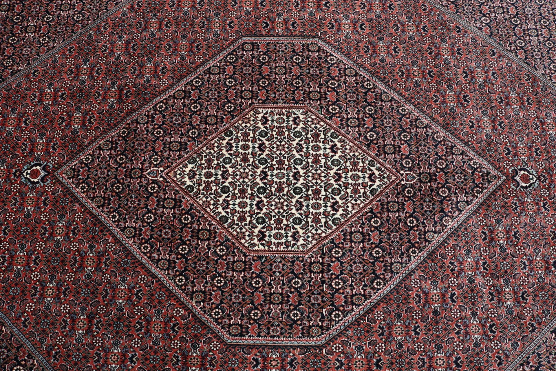 Bijar Persian Rug — hand-knotted, 253 × 355 cm, Wool & Silk