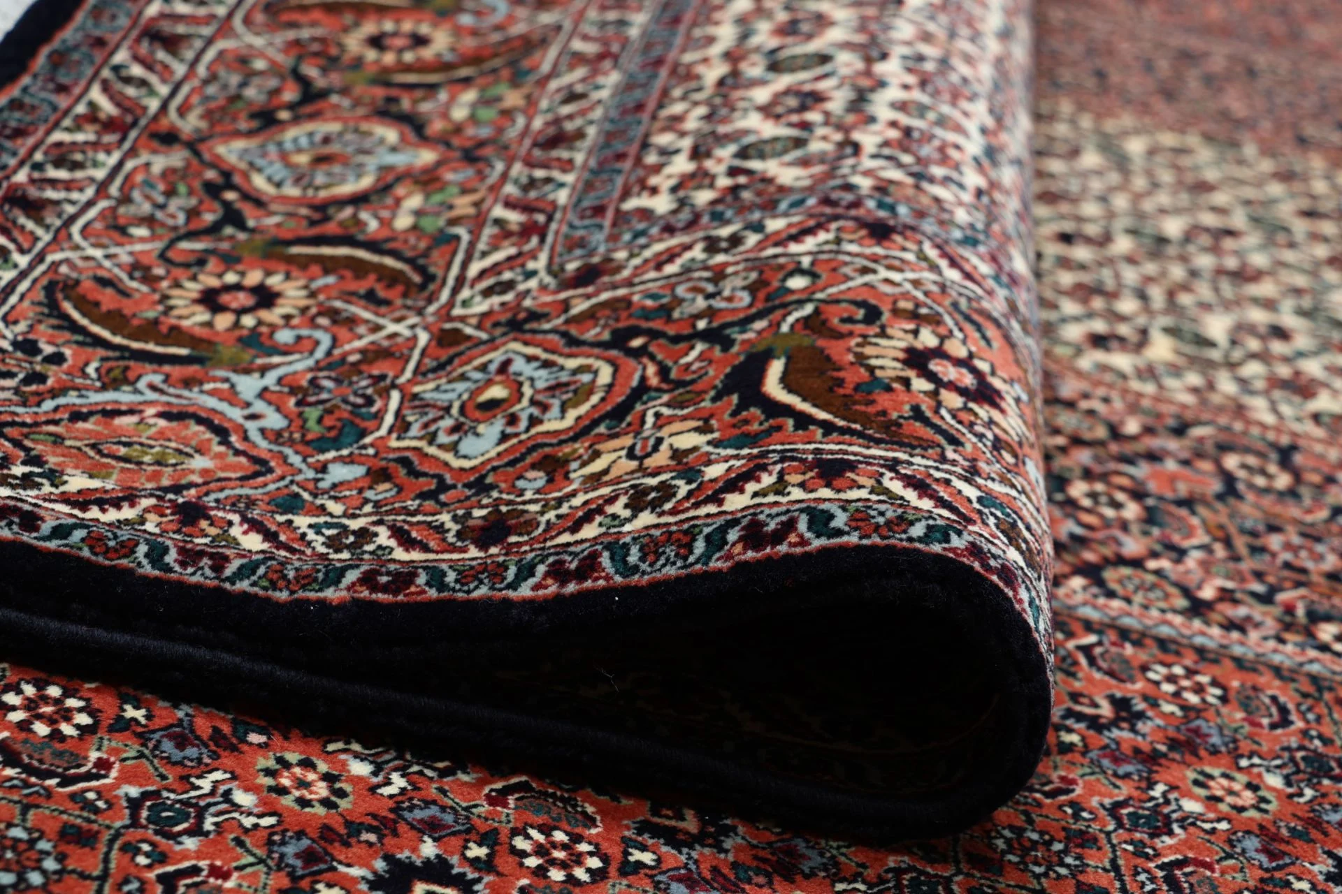 Bijar Persian Rug — hand-knotted, 253 × 355 cm, Wool & Silk