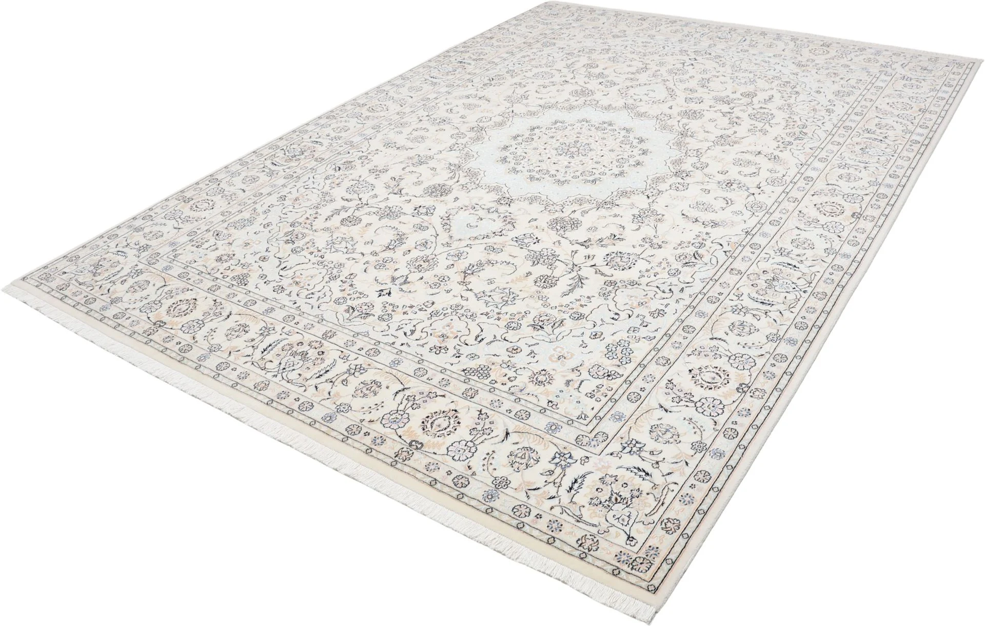 Nain Persian Rug — hand-knotted, 255 × 350 cm, Wool & Silk