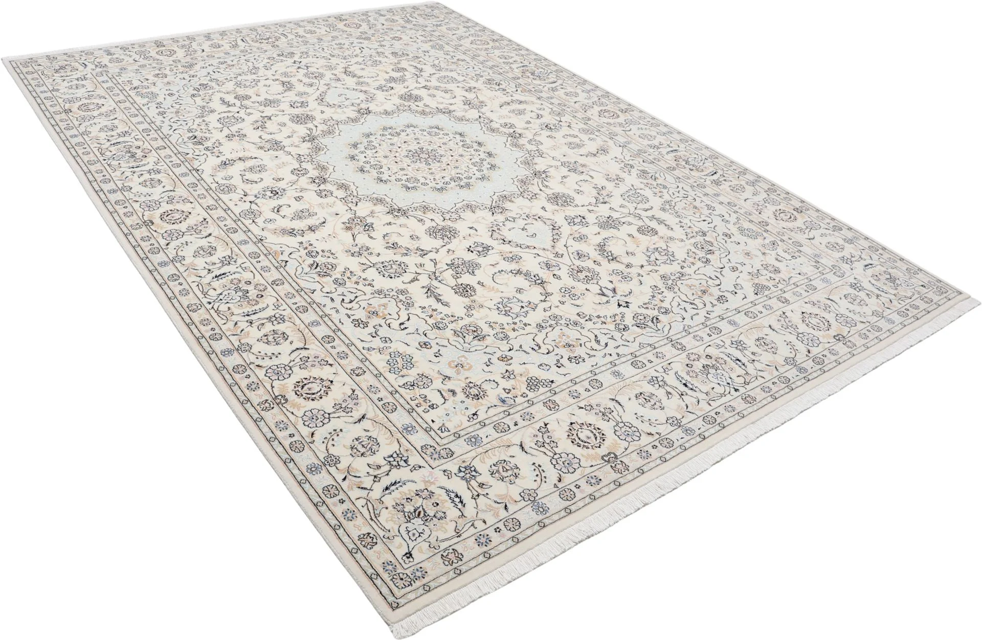 Nain Persian Rug — hand-knotted, 255 × 350 cm, Wool & Silk