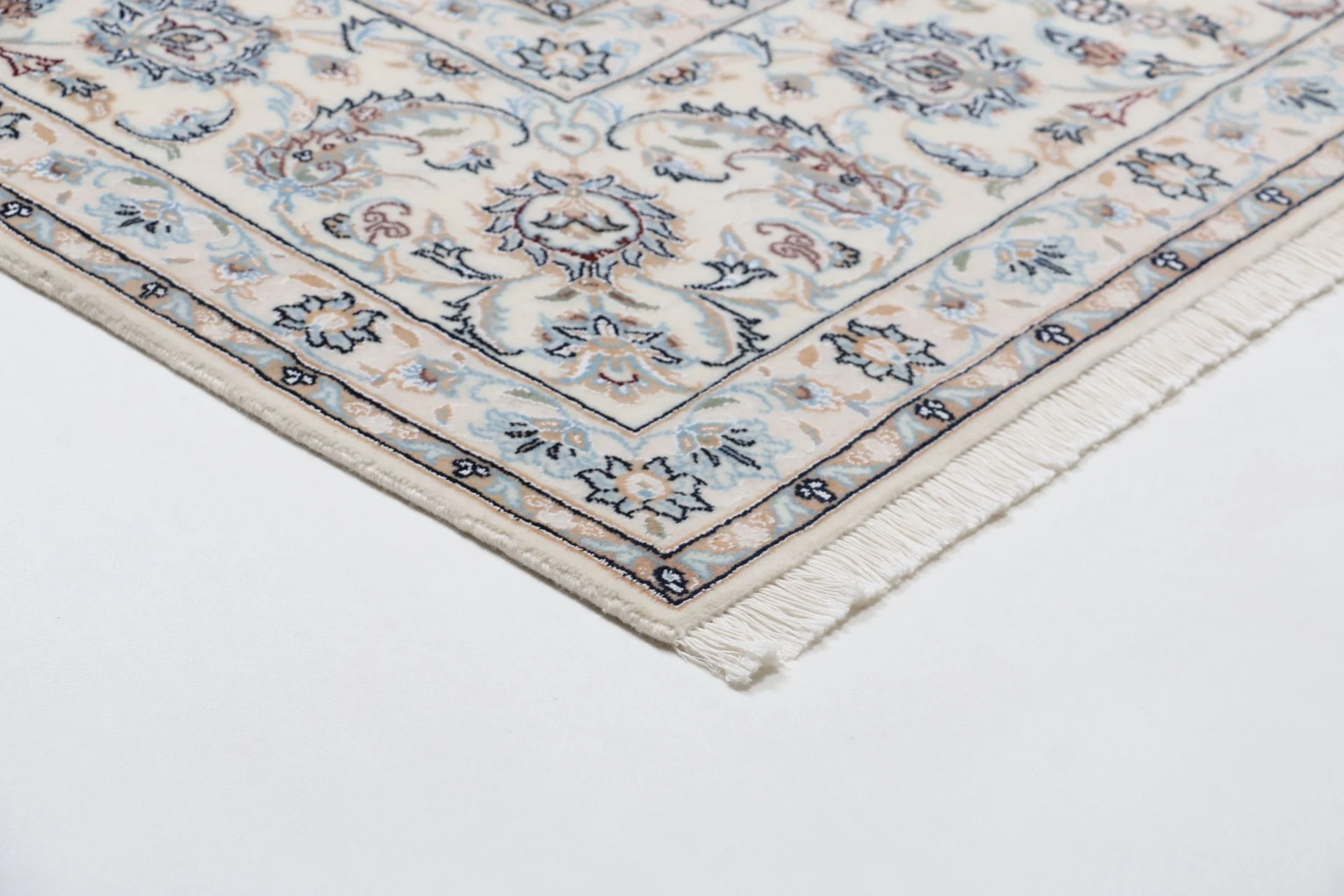 Nain Persian Rug — hand-knotted, 250 × 357 cm, Wool & Silk