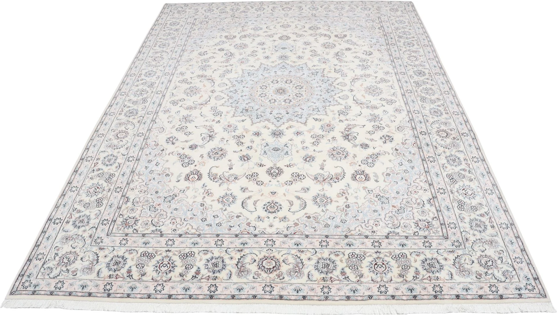 Nain Persian Rug — hand-knotted, 246 × 344 cm, Wool & Silk