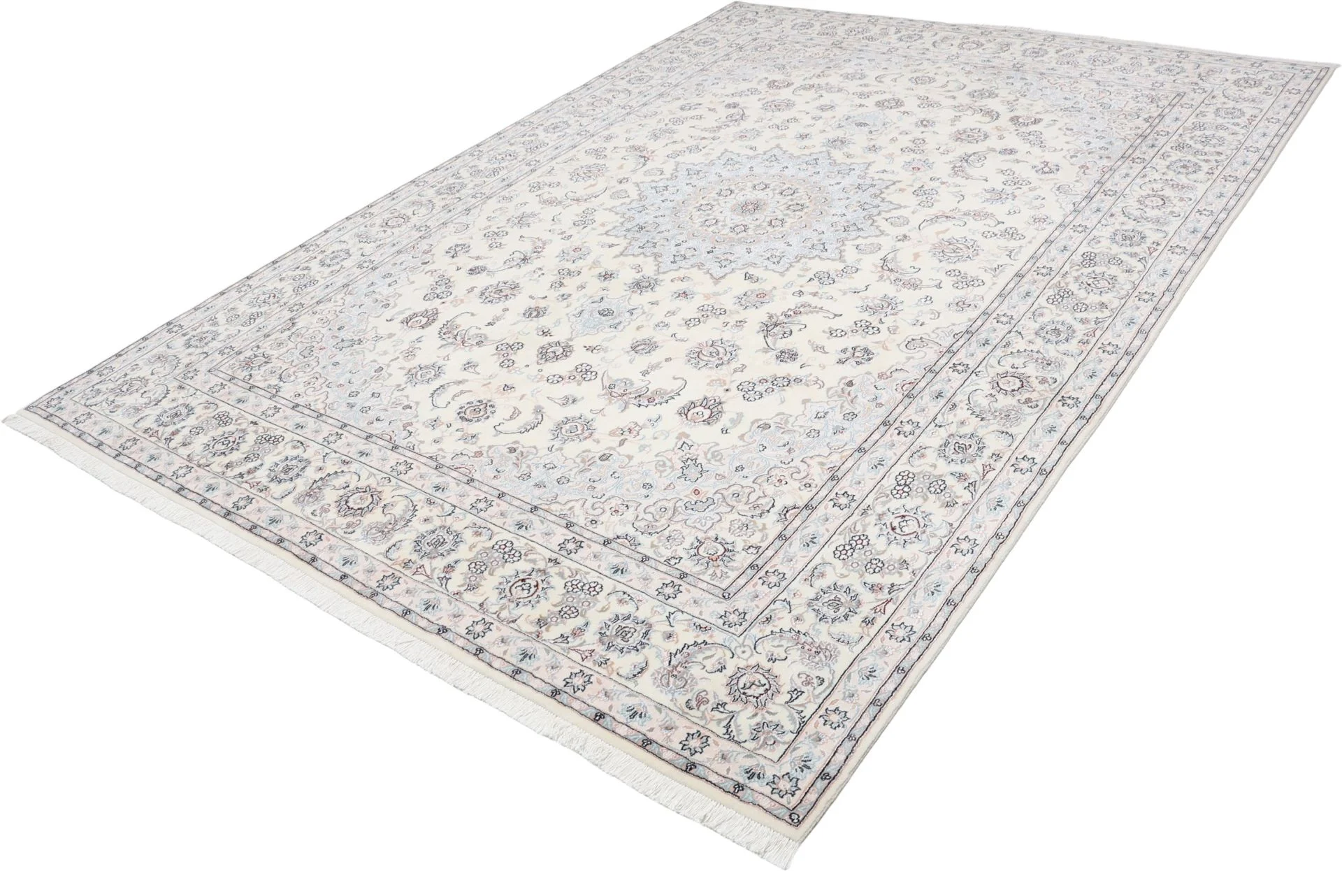 Nain Persian Rug — hand-knotted, 246 × 344 cm, Wool & Silk