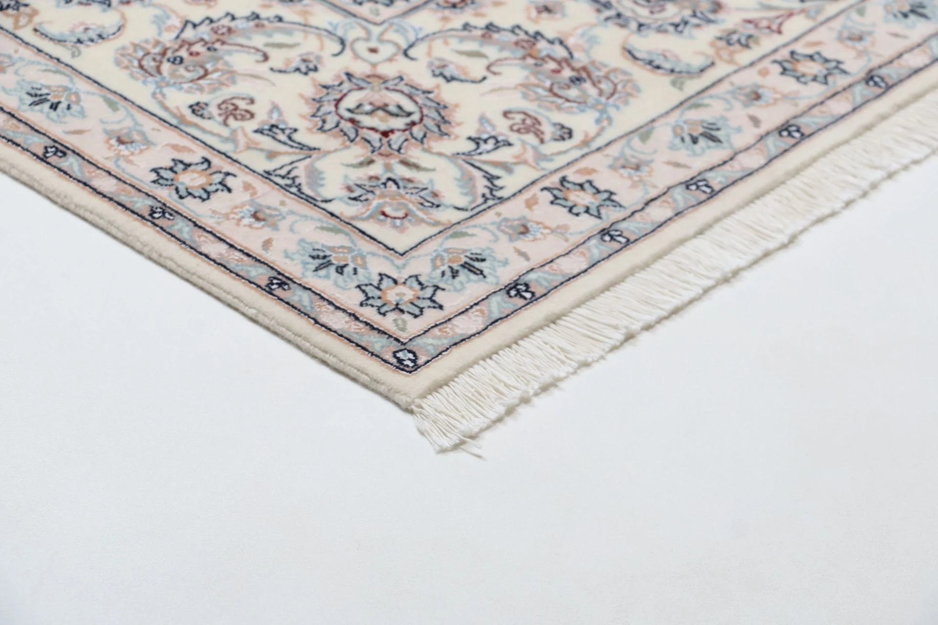 Nain Persian Rug — hand-knotted, 246 × 344 cm, Wool & Silk