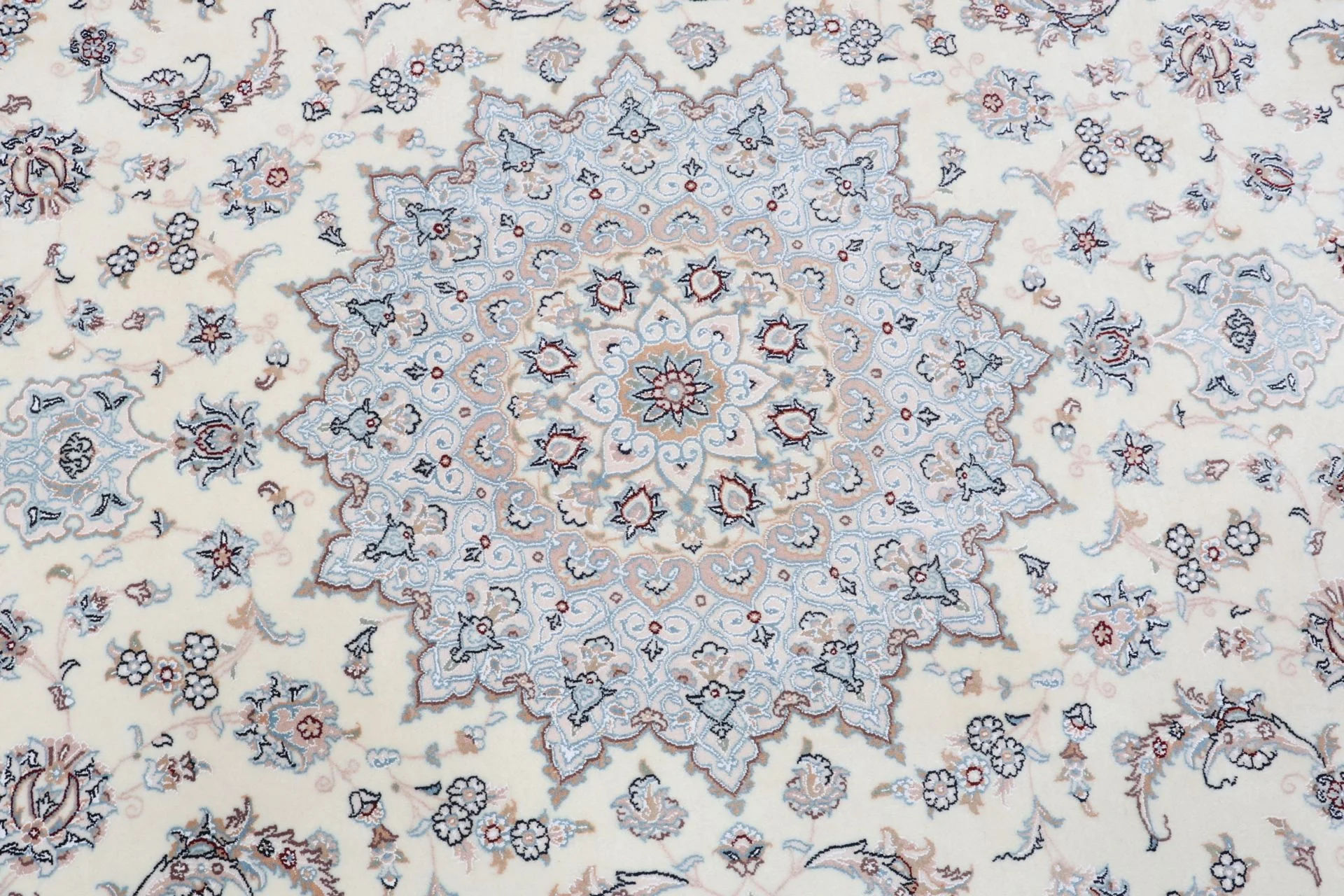 Nain Persian Rug — hand-knotted, 246 × 344 cm, Wool & Silk