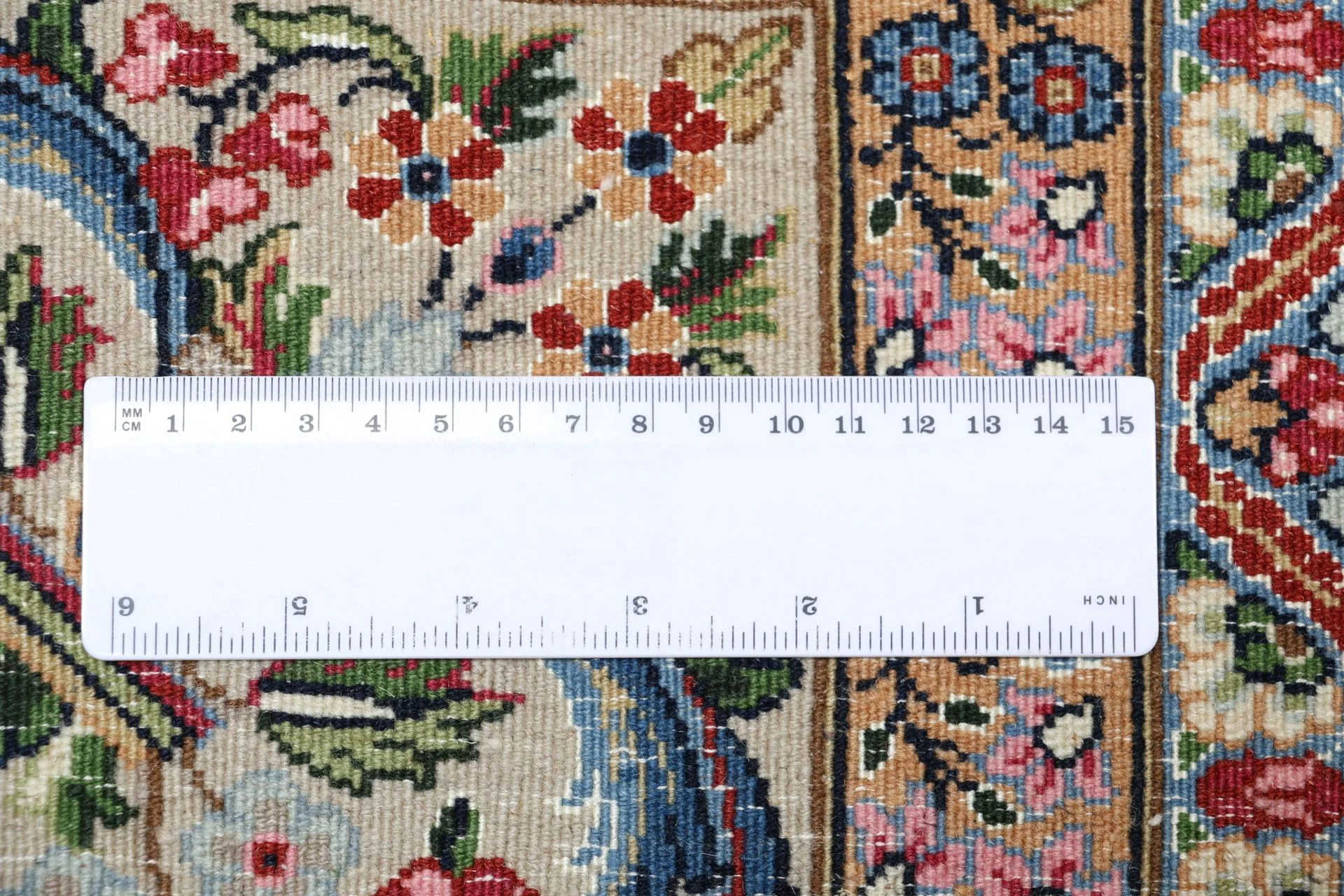 Kerman Persian Rug — hand-knotted, 250 × 300 cm, Wool & Silk