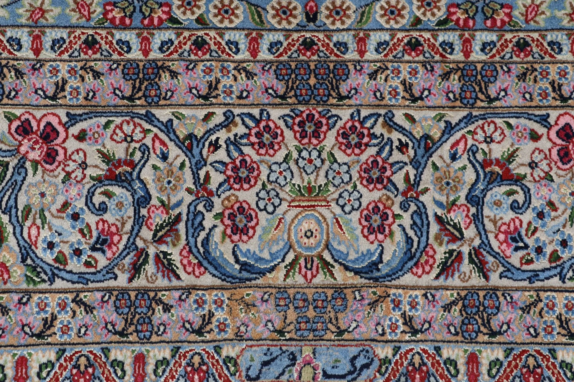 Kerman Persian Rug — hand-knotted, 247 × 355 cm, Wool & Silk