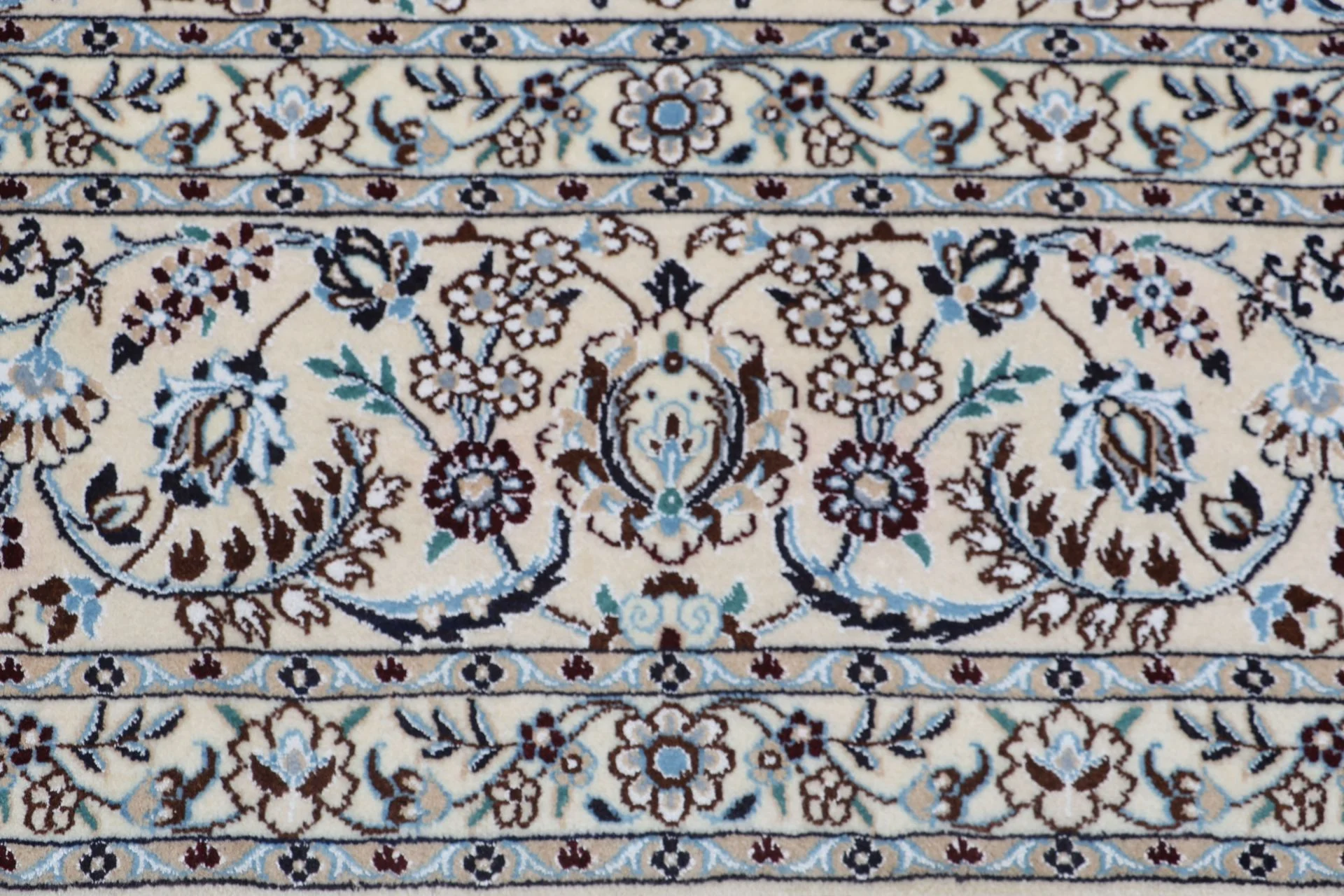 Hand-Knotted Wool & Silk Nain Persian Rug, 247 × 354 cm