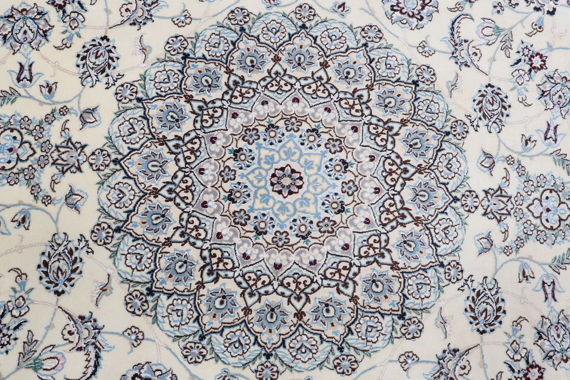 Hand-Knotted Wool & Silk Nain Persian Rug, 247 × 354 cm