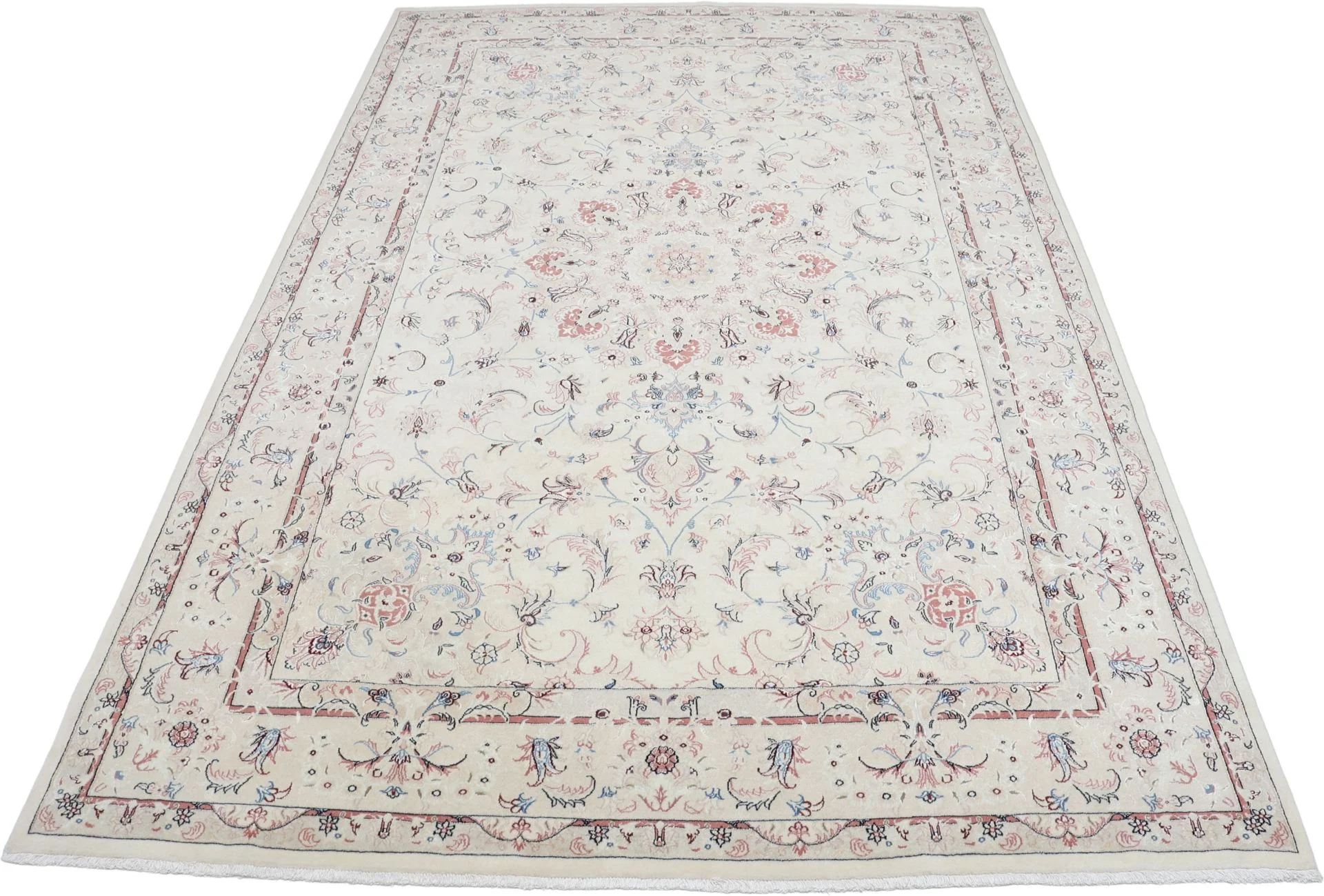 Tabriz Persian Rug — hand-knotted, 198 × 305 cm, Wool & Silk