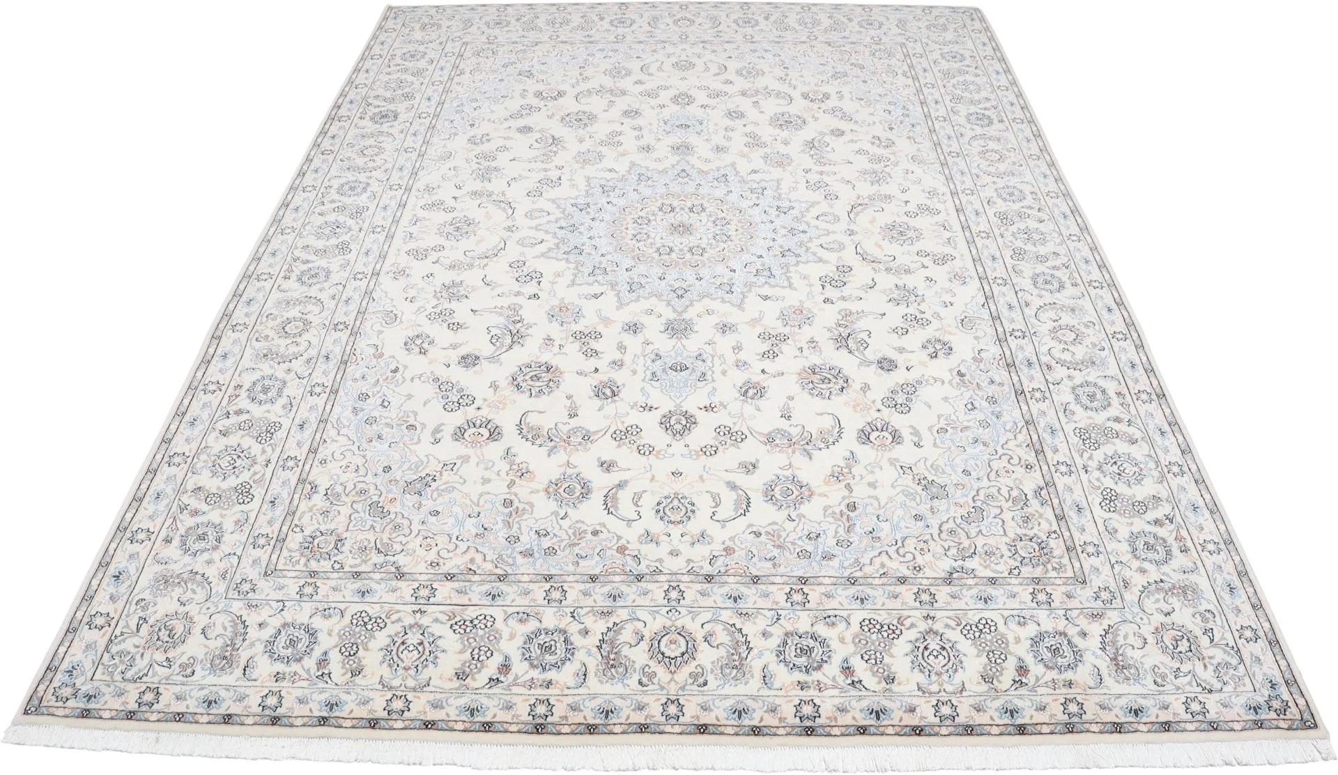 Nain Persian Rug 250 × 357 cm, Wool & Silk, hand-knotted