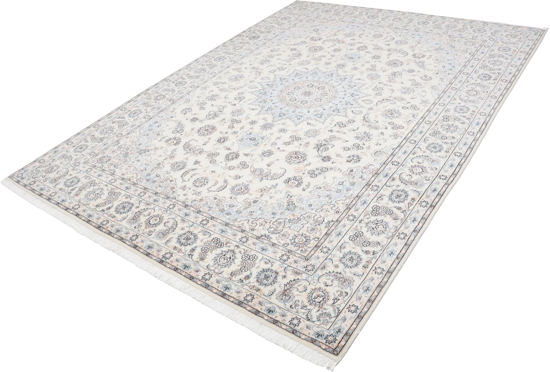 Nain Persian Rug 250 × 357 cm, Wool & Silk, hand-knotted